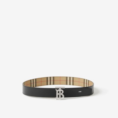 Reversible Monogram Motif Vintage Check Belt In Archive Beige/palladium ...