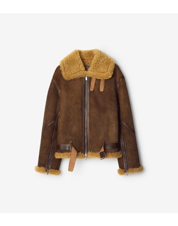 Jaqueta aviador de shearling