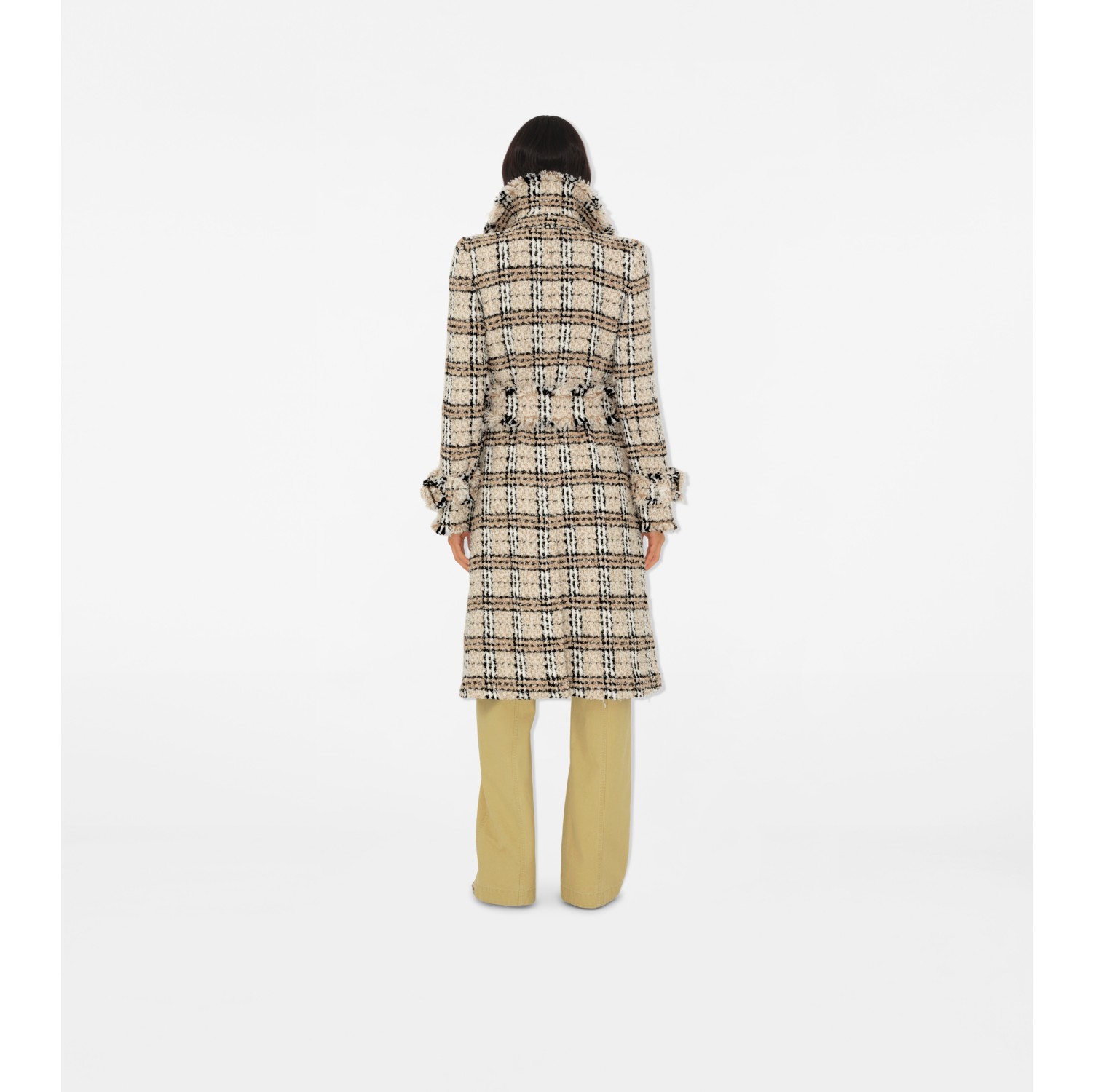 Check Bouclé Coat