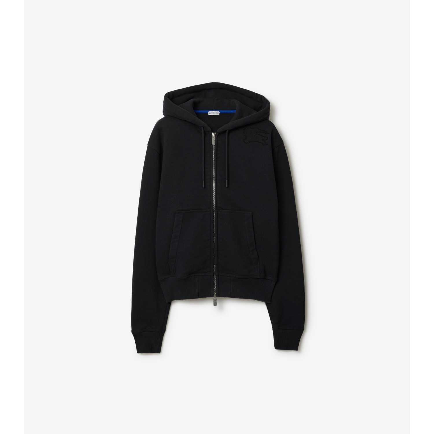 Cotton Zip Hoodie in Black Women Burberry Official