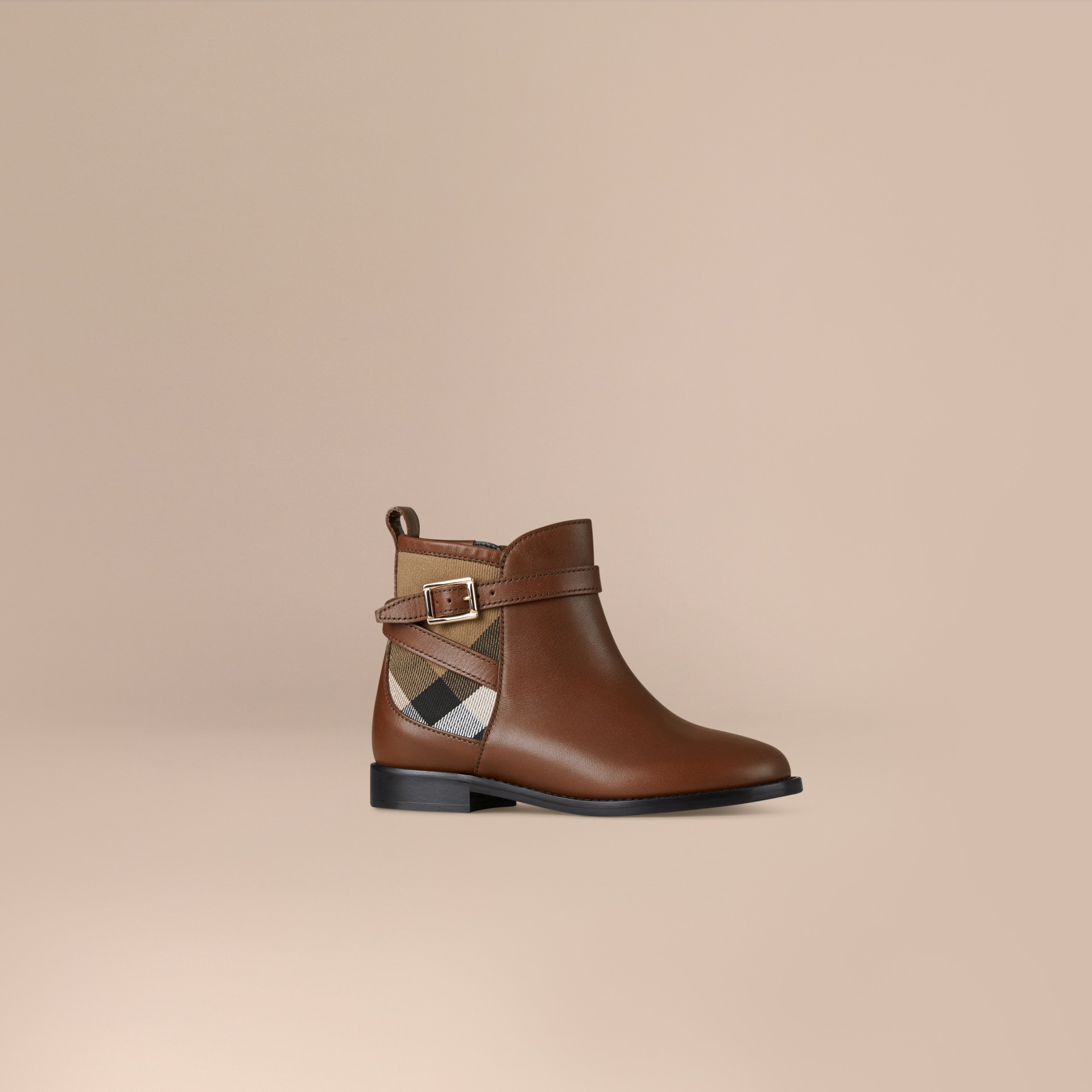 burberry house check ankle boots