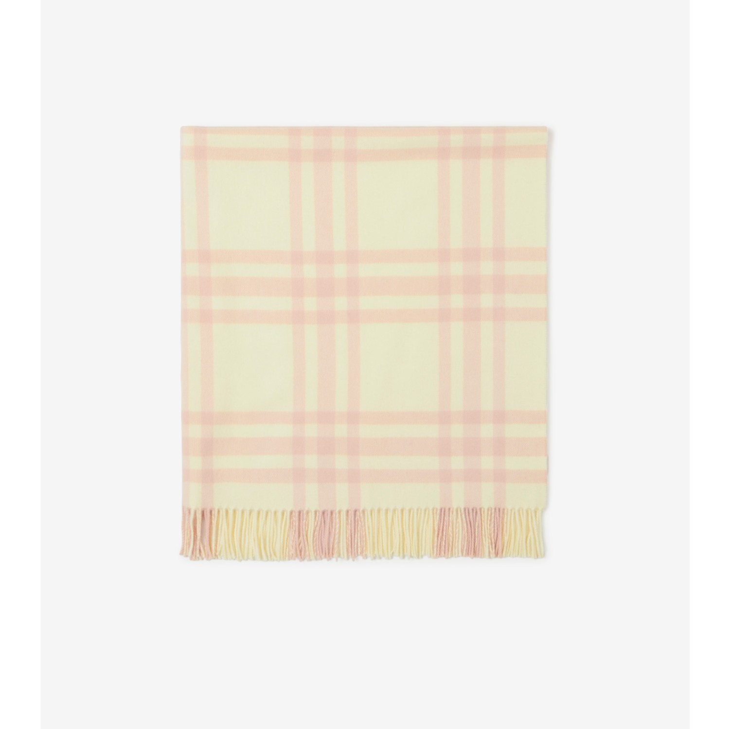 Check Wool Baby Blanket in Sherbet - Children | Burberry® Official