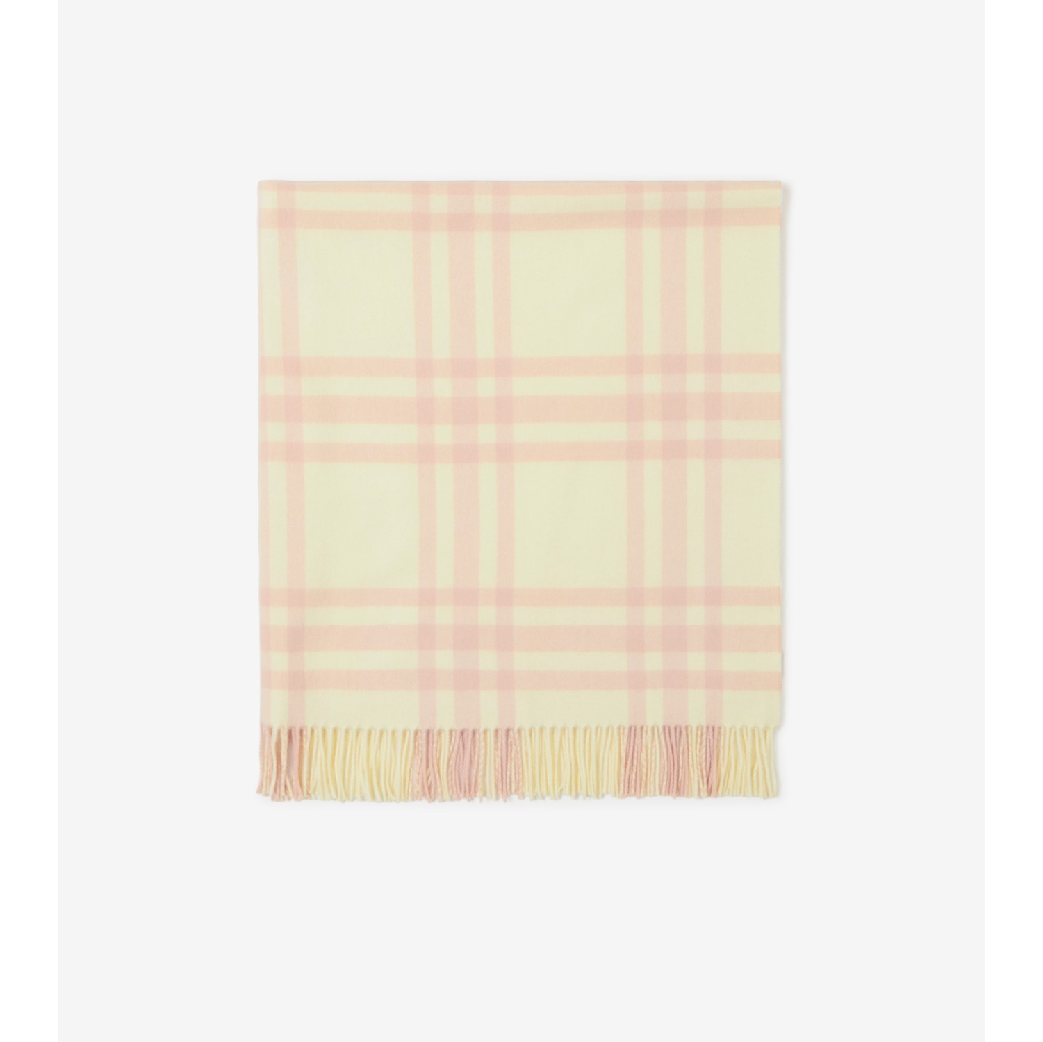 Check Wool Baby Blanket in Sherbet Children Burberry Official