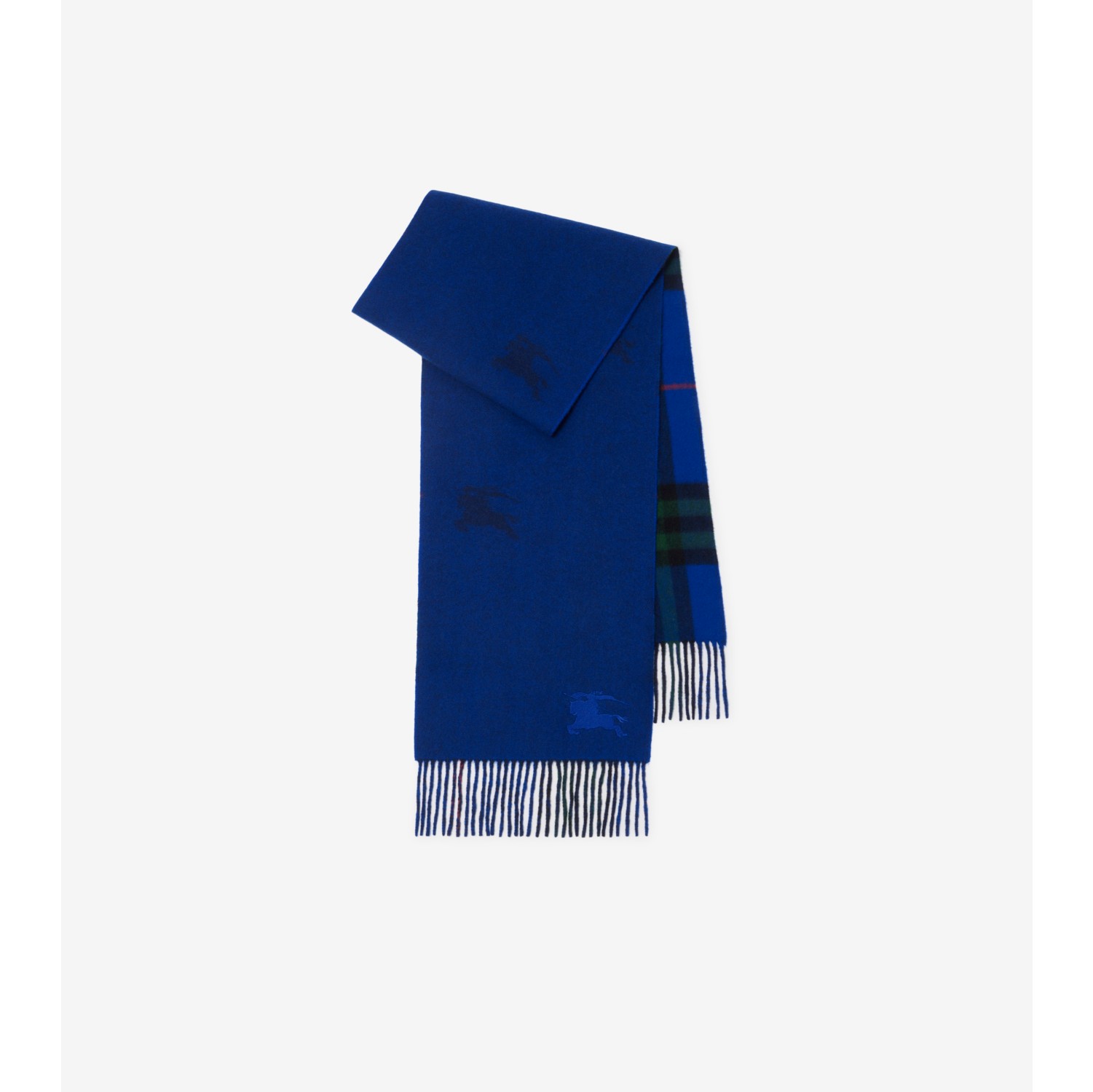 Sciarpa reversibile in cashmere Check con EKD