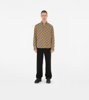 Tシャツ・カットソー Burberry SS25 Burberry Check Shirt (8106165 B9368) Burberry Check Shirt 8106163-B9368 SAND IP CHECK | IlDuomo