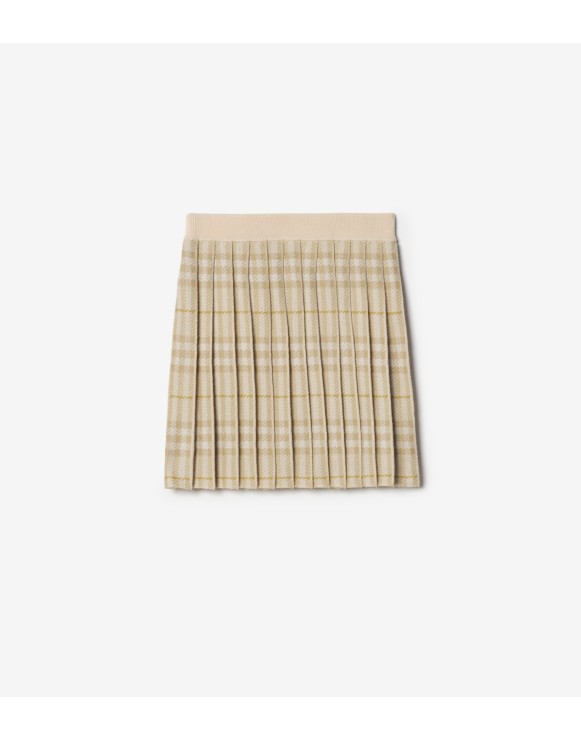 Wollmisch-Faltenrock in Check