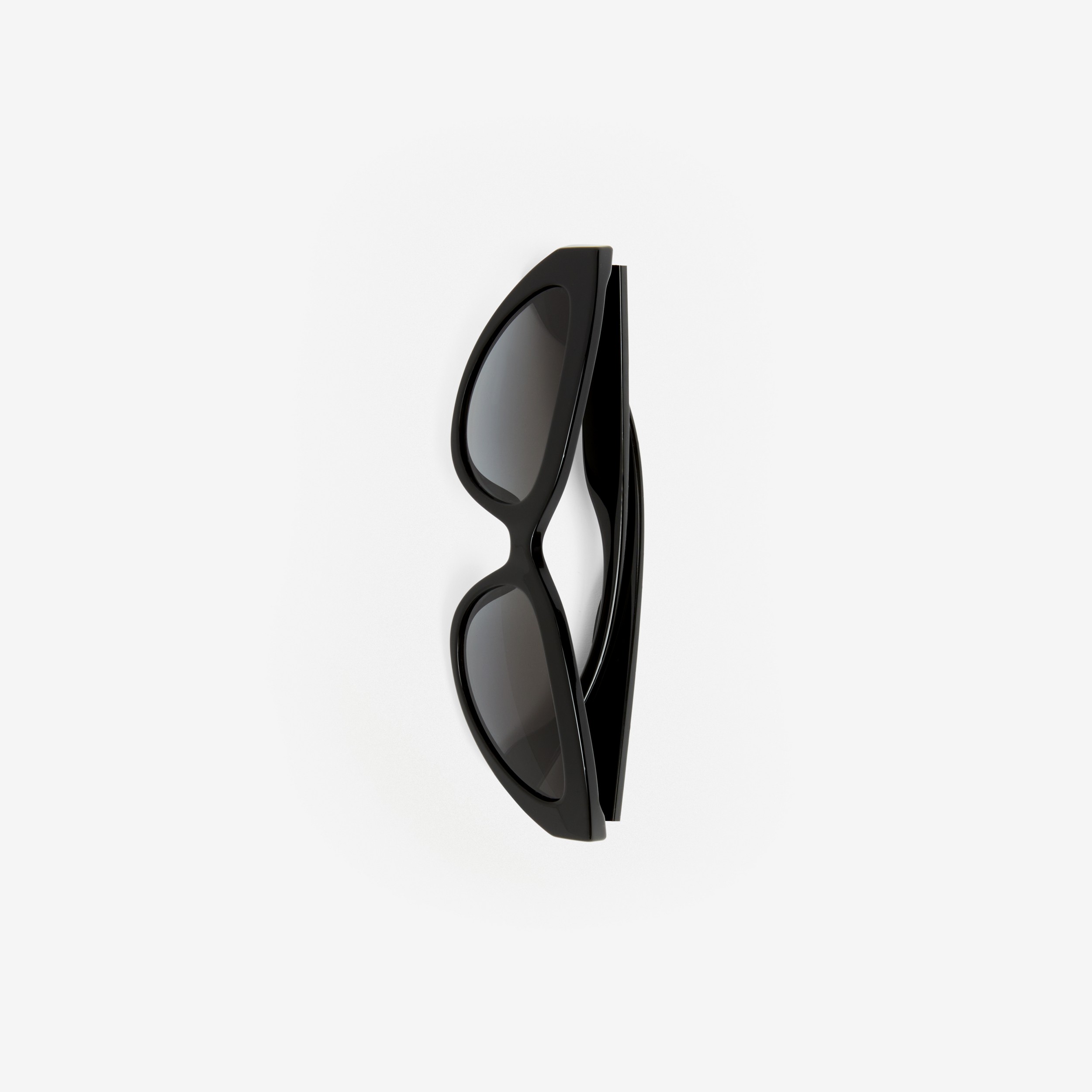 Gafas de sol con montura de ojo de gato (Negro/negro) - Mujer | Burberry® oficial - 2