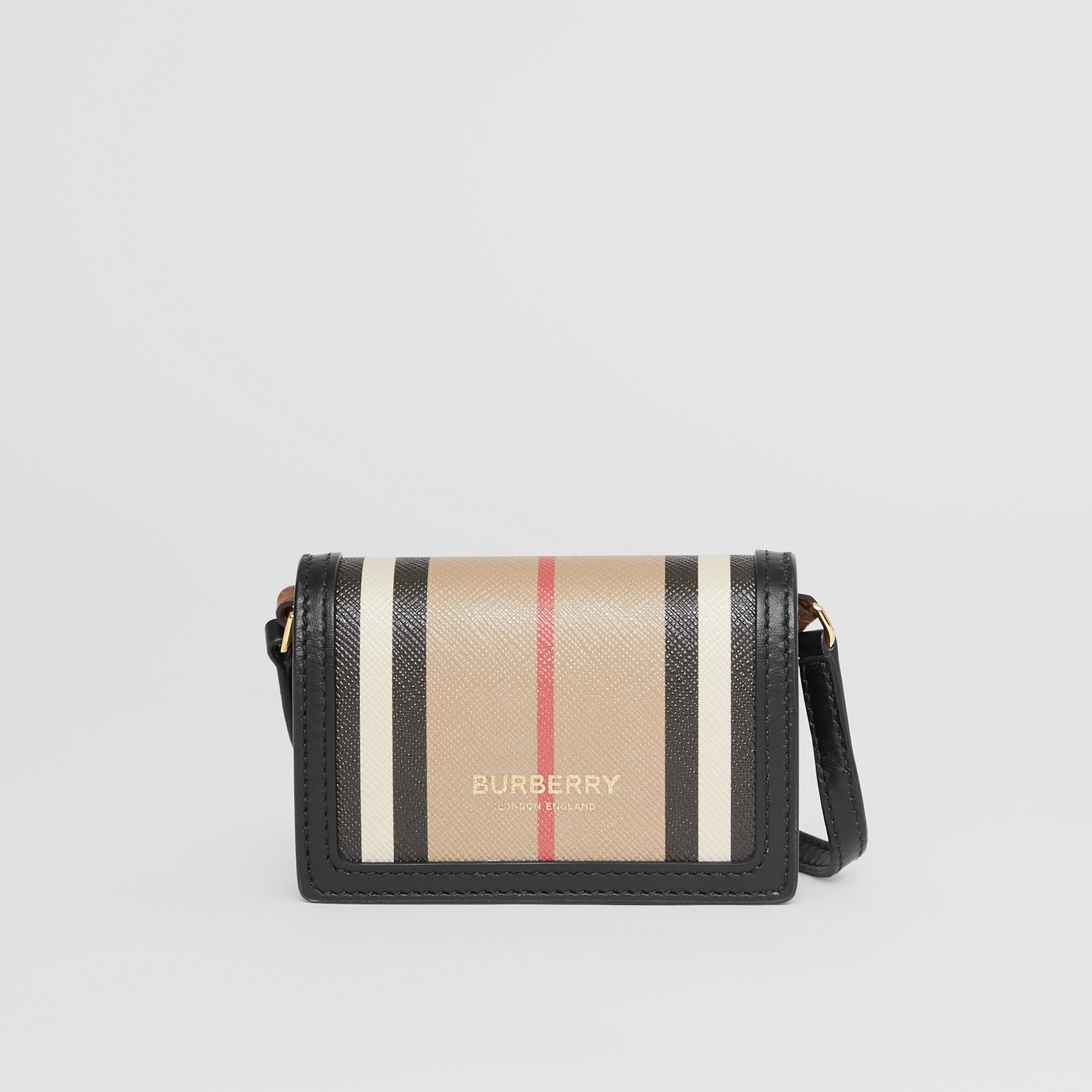 Icon Stripe Card Case with Detachable Strap in Archive Beige - Women |  Burberry® Official