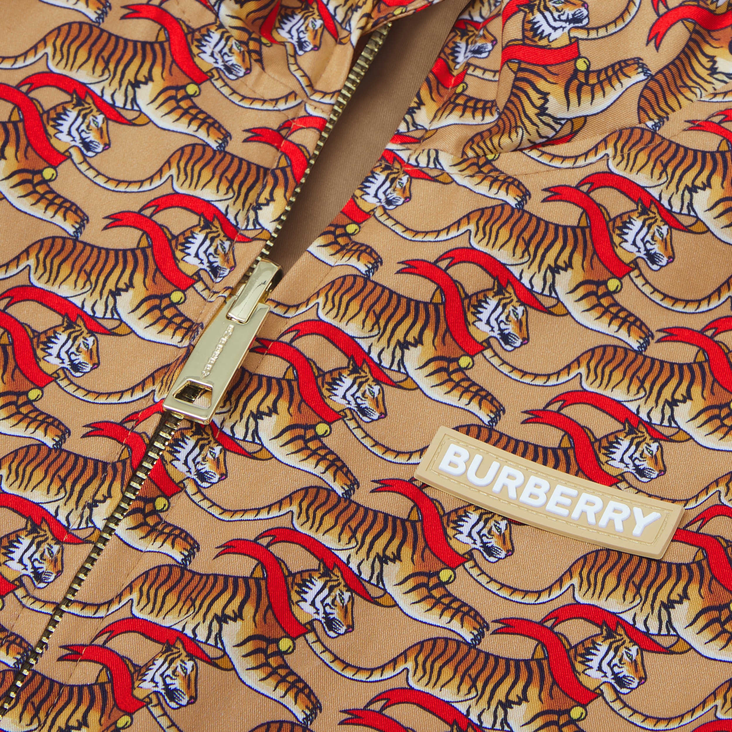 Chaqueta reversible en algodón con motivo de tigres (Miel Beige) | Burberry® oficial - 2
