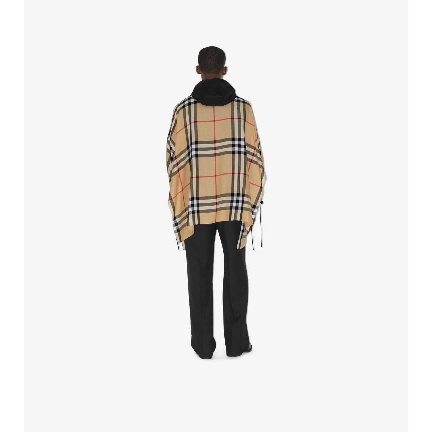 Check Cotton Cape in Archive Beige | Burberry® Official