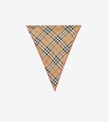 Check Silk Scarf in Sand beige | Burberry® Official