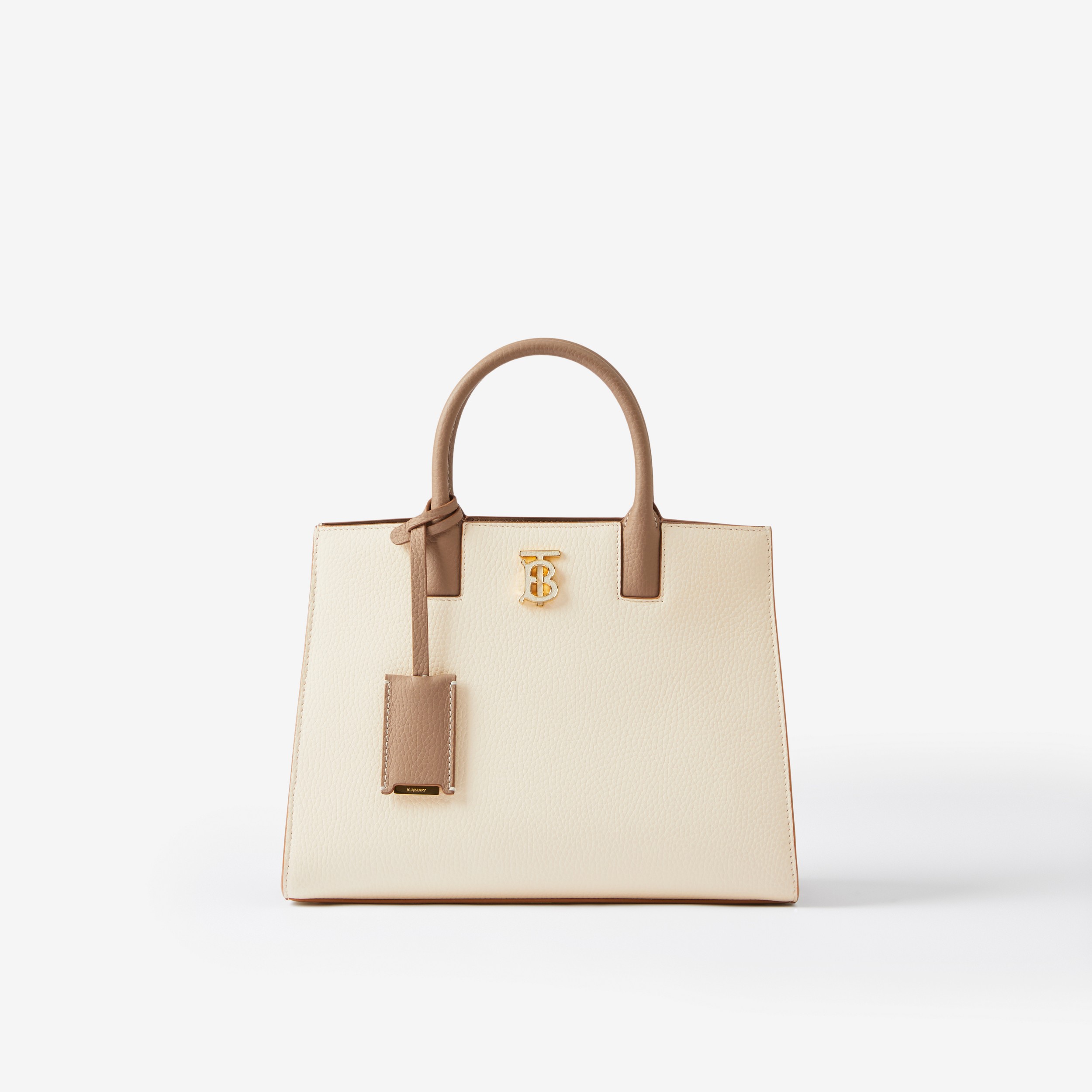 Two-tone Grainy Leather Mini Frances Bag in Camel/archive Beige/warm Tan -  Women | Burberry® Official