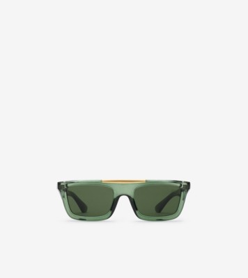 Classic Rectangular Sunglasses​ in Khaki - Men | Burberry® Official