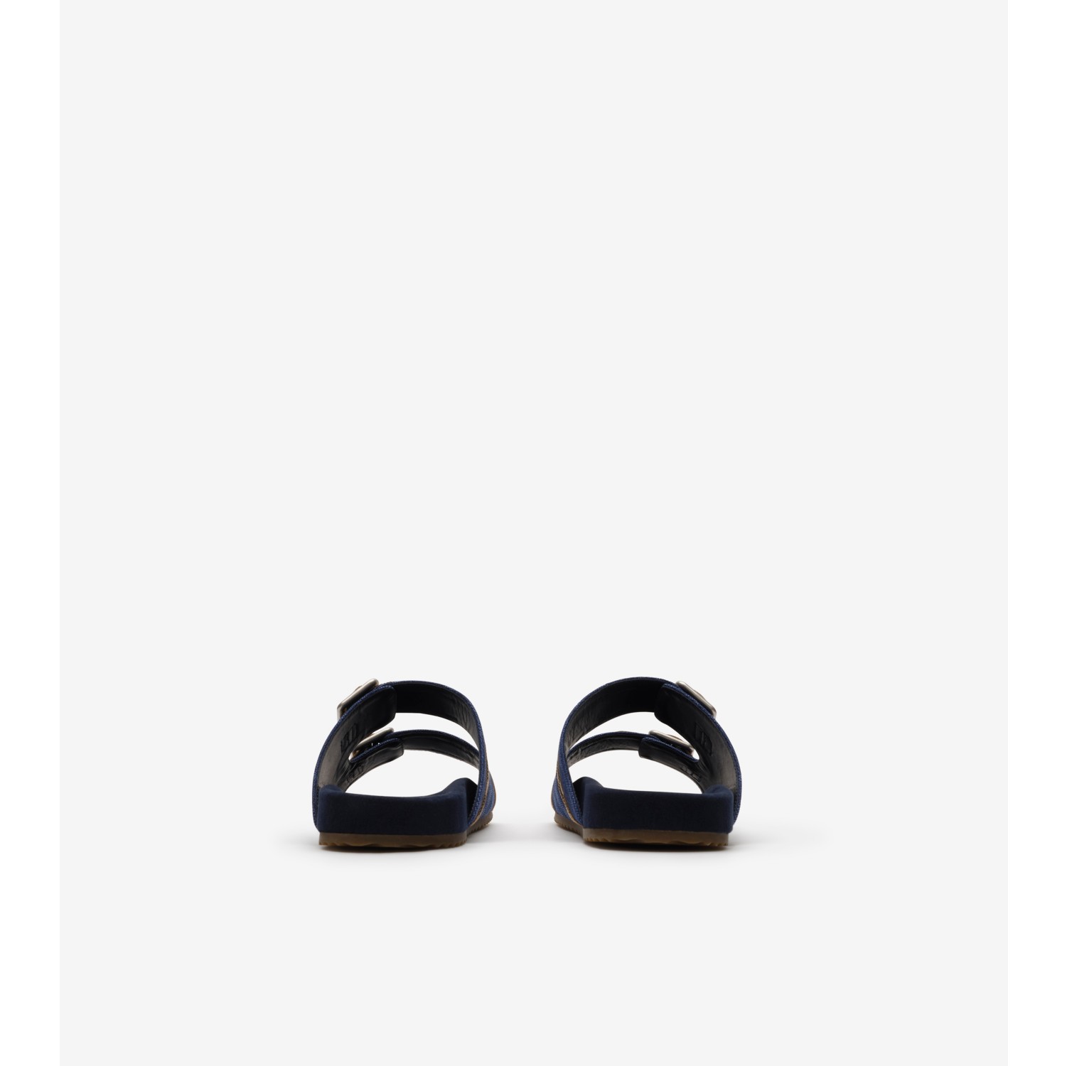 Check Denim Urchin Sandals in Navy - Men | Burberry® Official