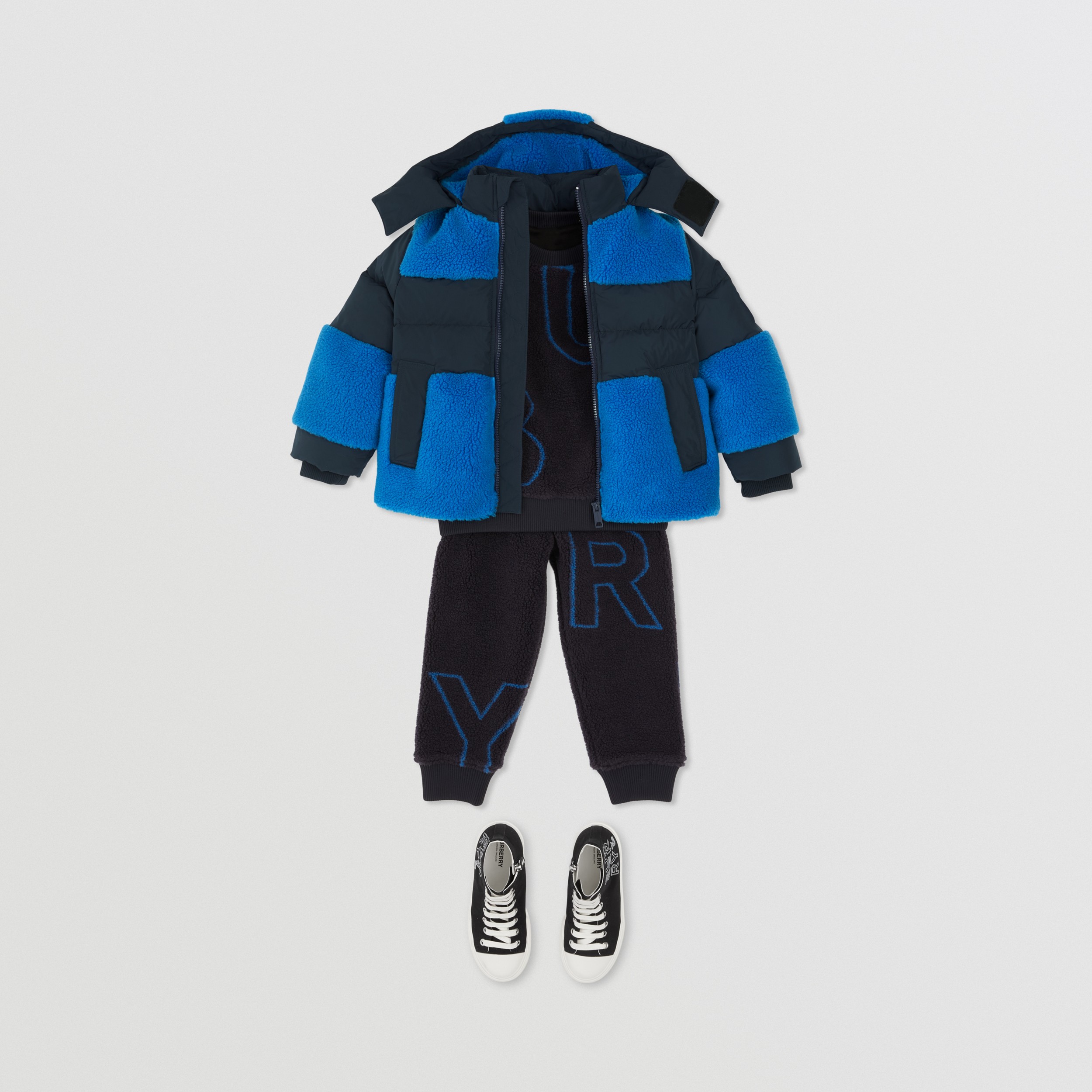 Thomas Bear Appliqué Hooded Puffer Jacket in Midnight - Children | Burberry® Official - 3