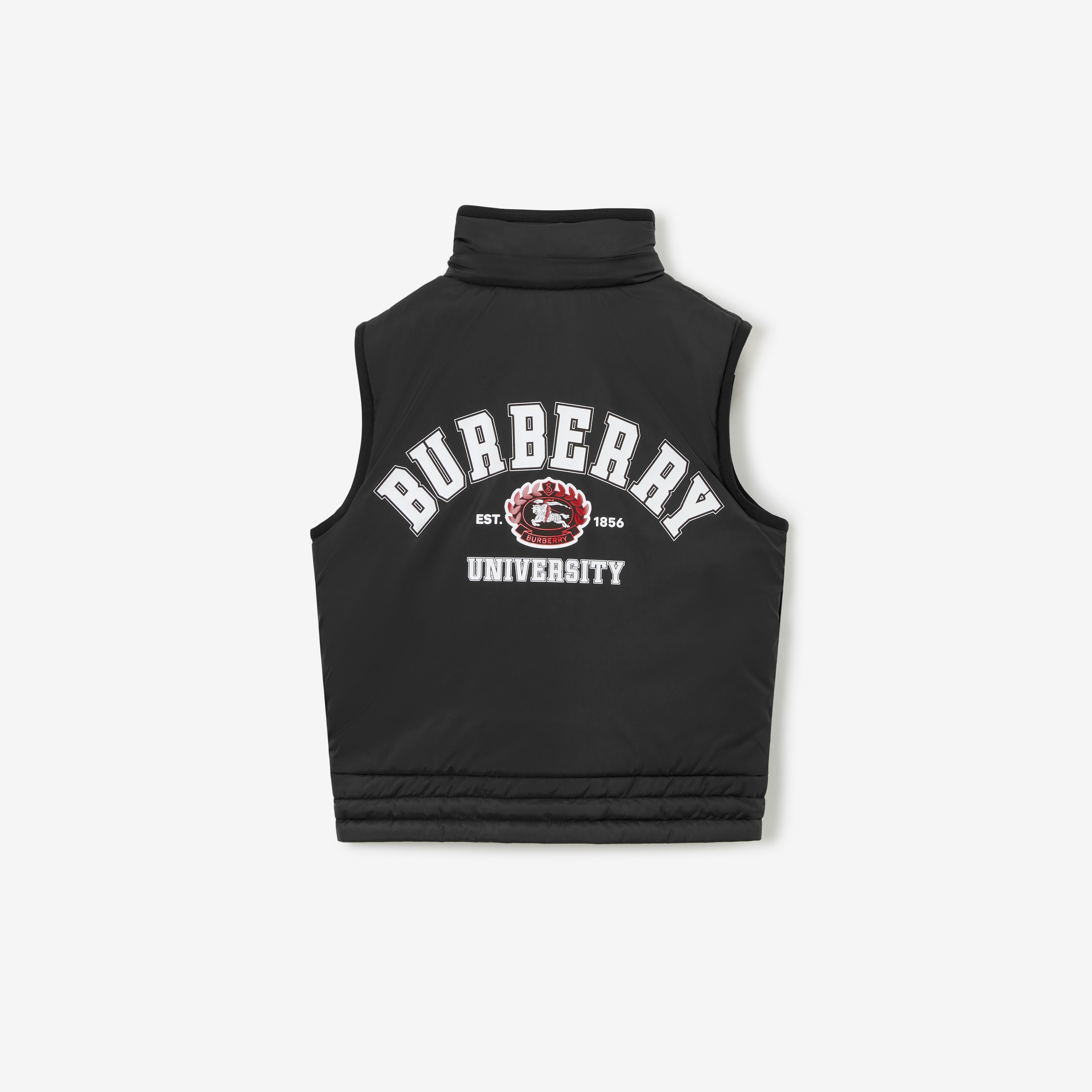 Chaleco acolchado en algodón con motivo universitario (Negro) | Burberry® oficial - 3