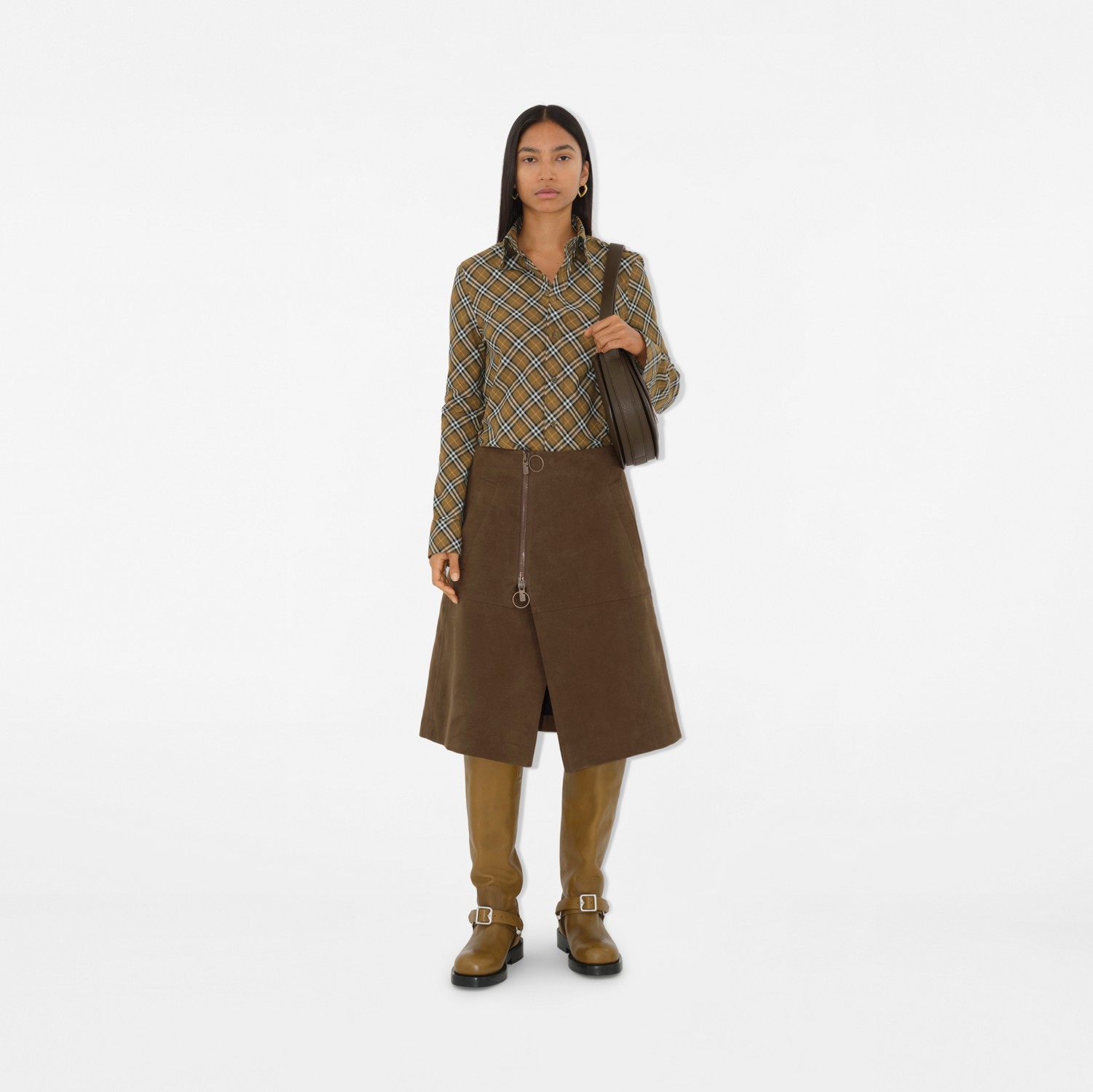 Check Cotton Shirt in Oxide - Women | Burberry® Official Check Cotton Shirt in Oxide - Women | Burberry® Official