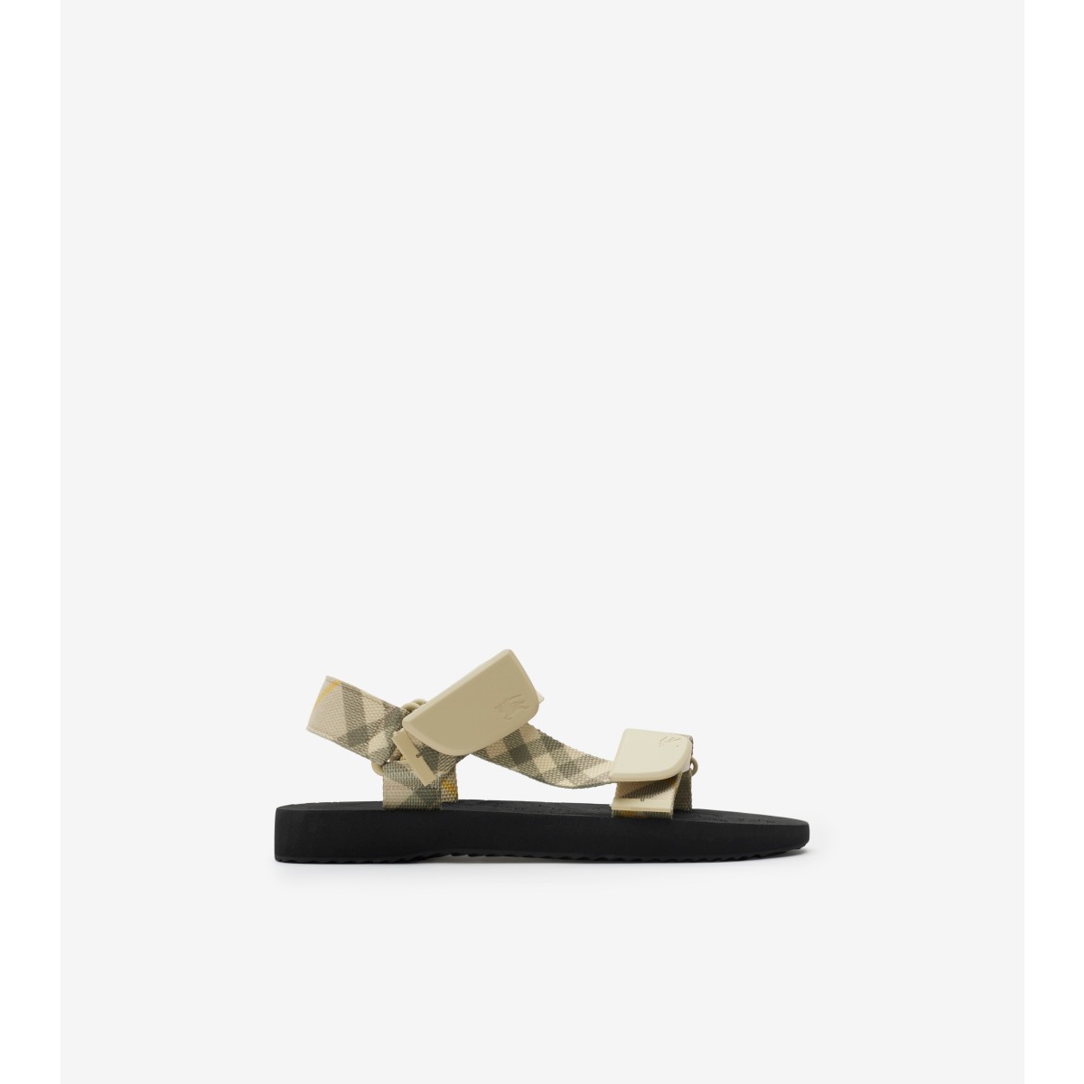 Burberry Check Trek Sandals In Wheat