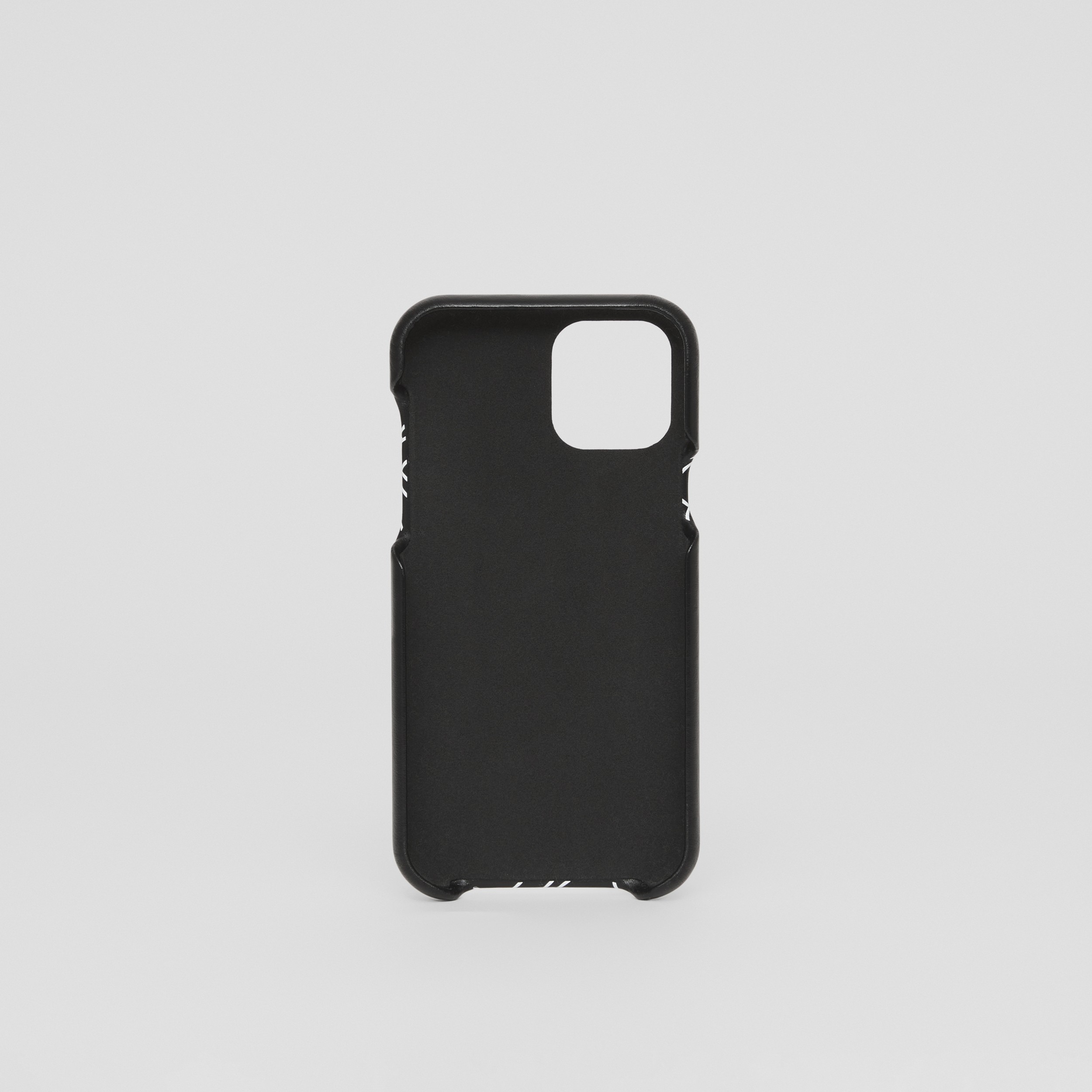 Coque pour iPhone 12 Pro en cuir Monogram (Noir/blanc) - Homme | Site officiel Burberry® - 4