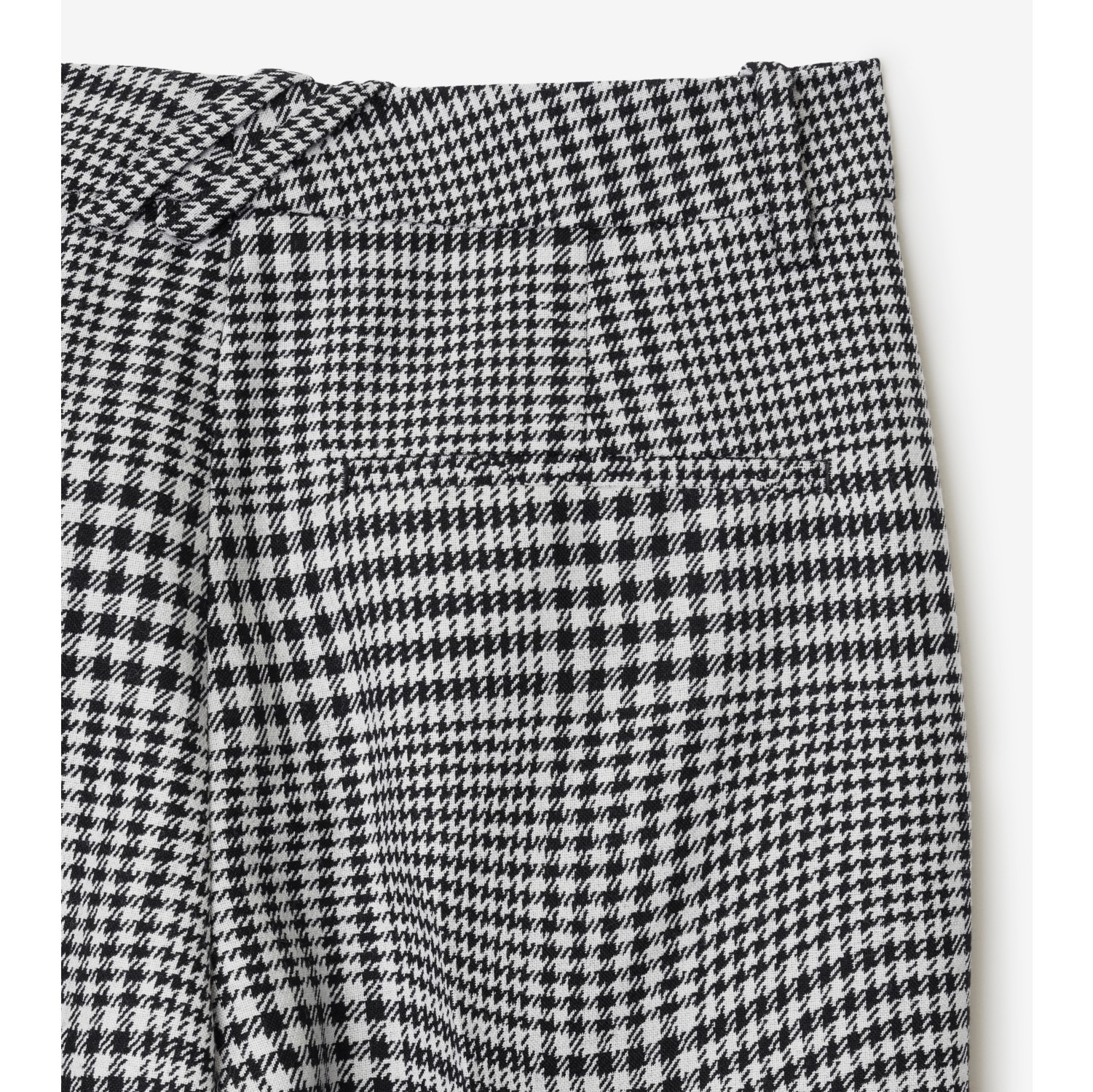 Warped Houndstooth Wool Trousers