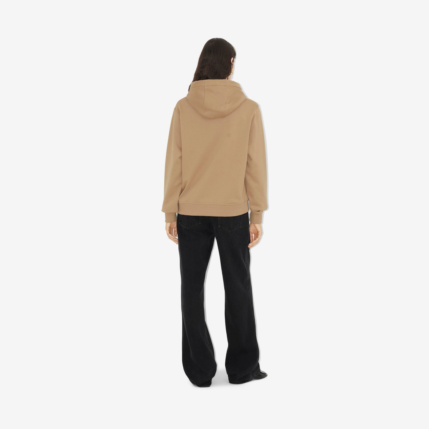 Sudadera en algodón con capucha y logotipo (Cámel) - Mujer | Burberry® oficial