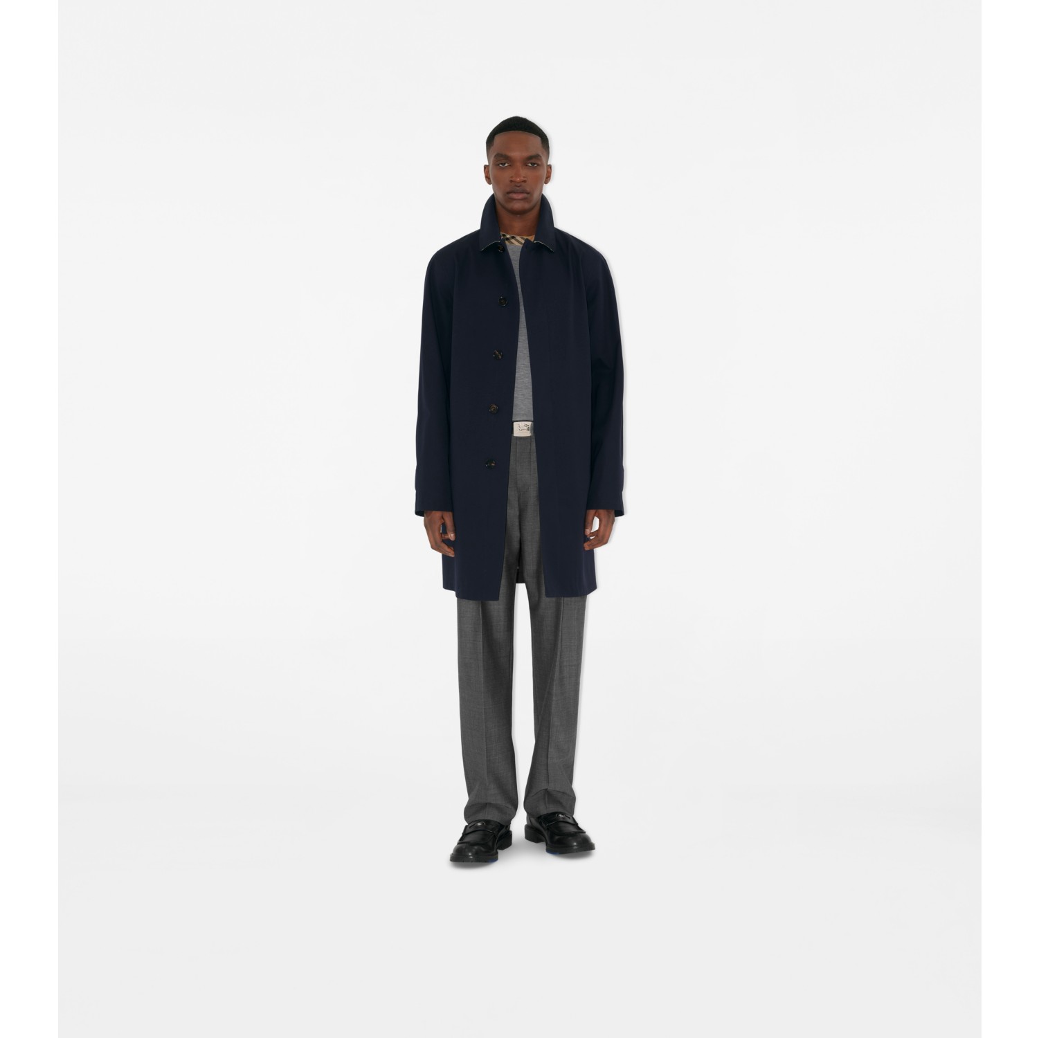 Mid-length Bonded Gabardine Car Coat