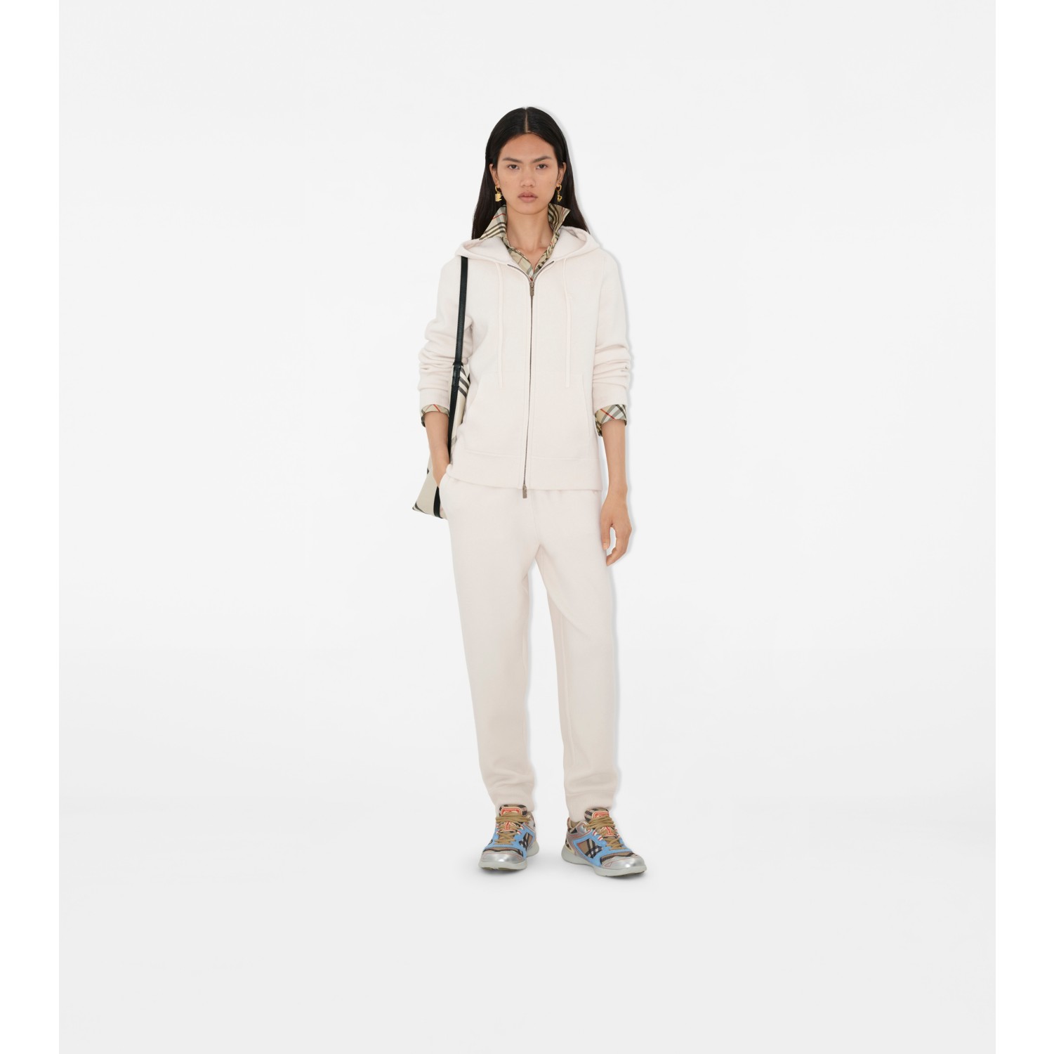 Cashmere Blend Zip Hoodie