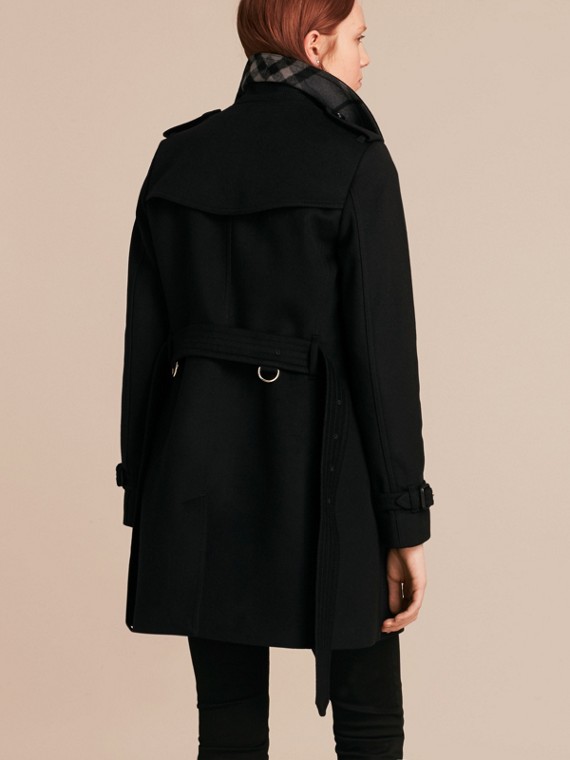 Burberry Prorsum Herringbone Wool Trench Coat In Gray For Men Lyst Cashmere Wrap Trench Coat