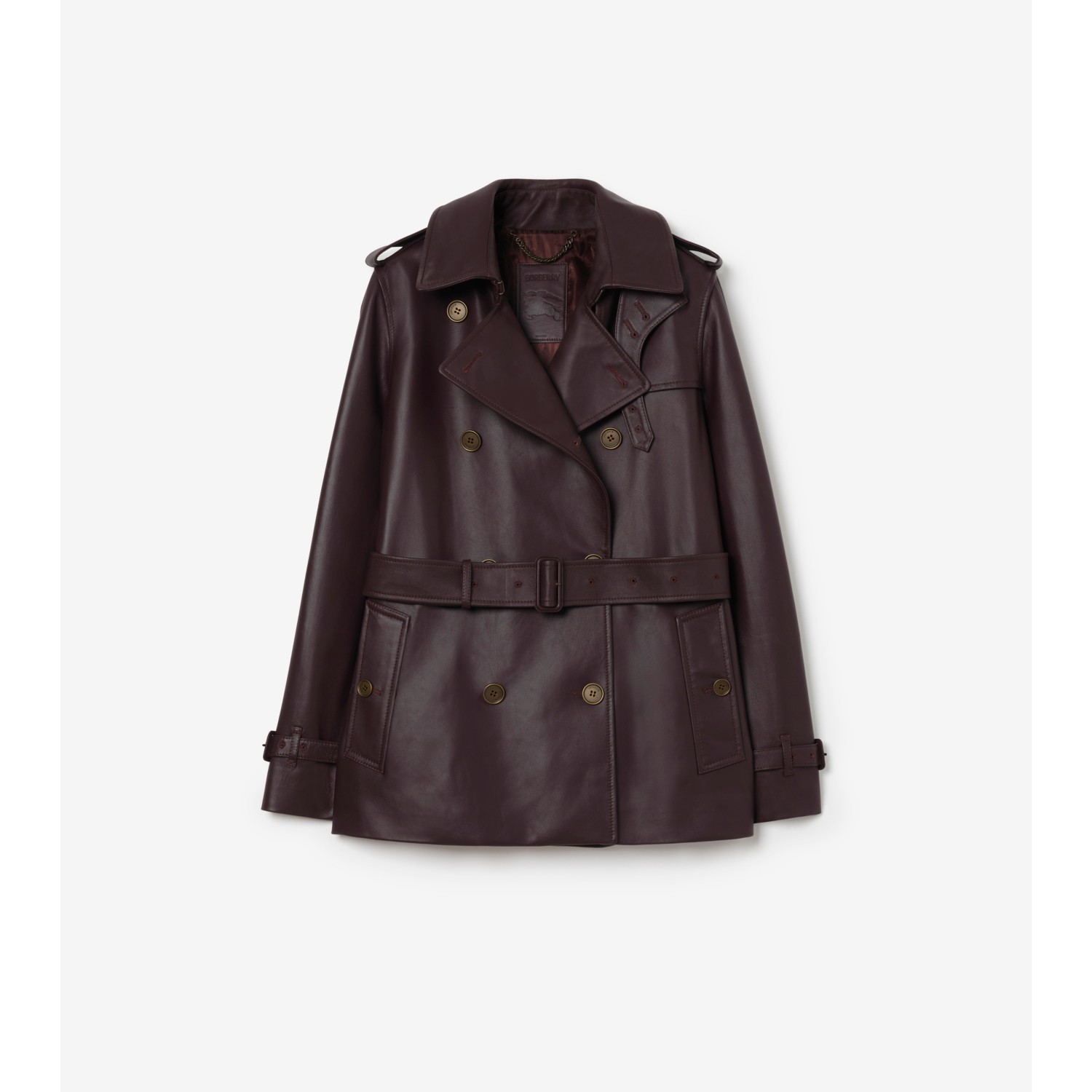 Leather Kensington Trench Jacket