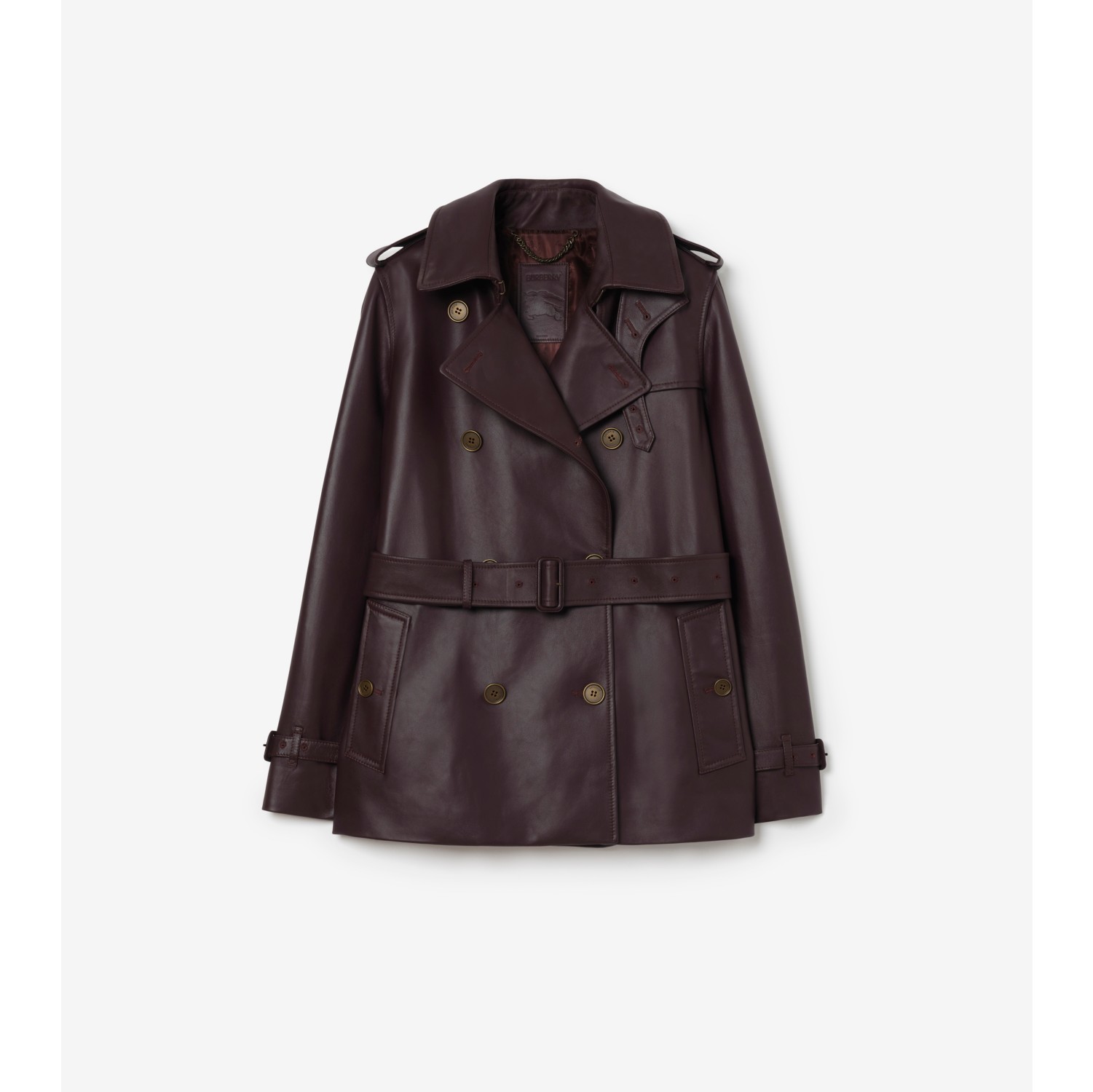 Leather Kensington Trench Jacket