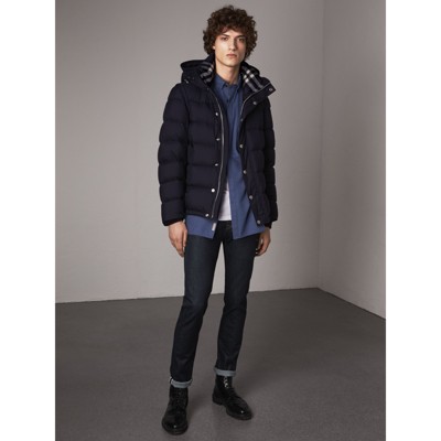 Down-filled Puffer Jacket in Navy 