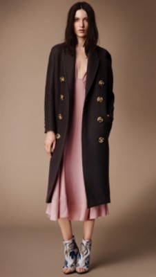 人字细纤纹双面羊毛切斯特大衣 | burberry