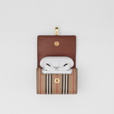 Icon Stripe AirPods Pro Case in Archive Beige | Burberry® Official