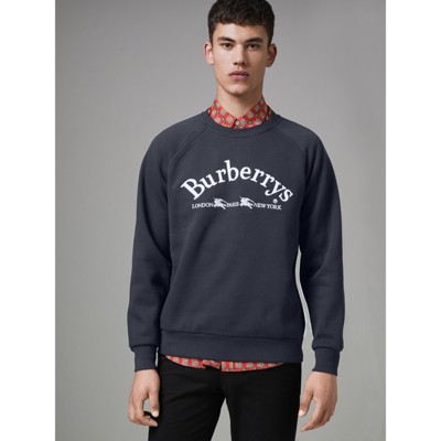 embroidered archive logo jersey sweatshirt