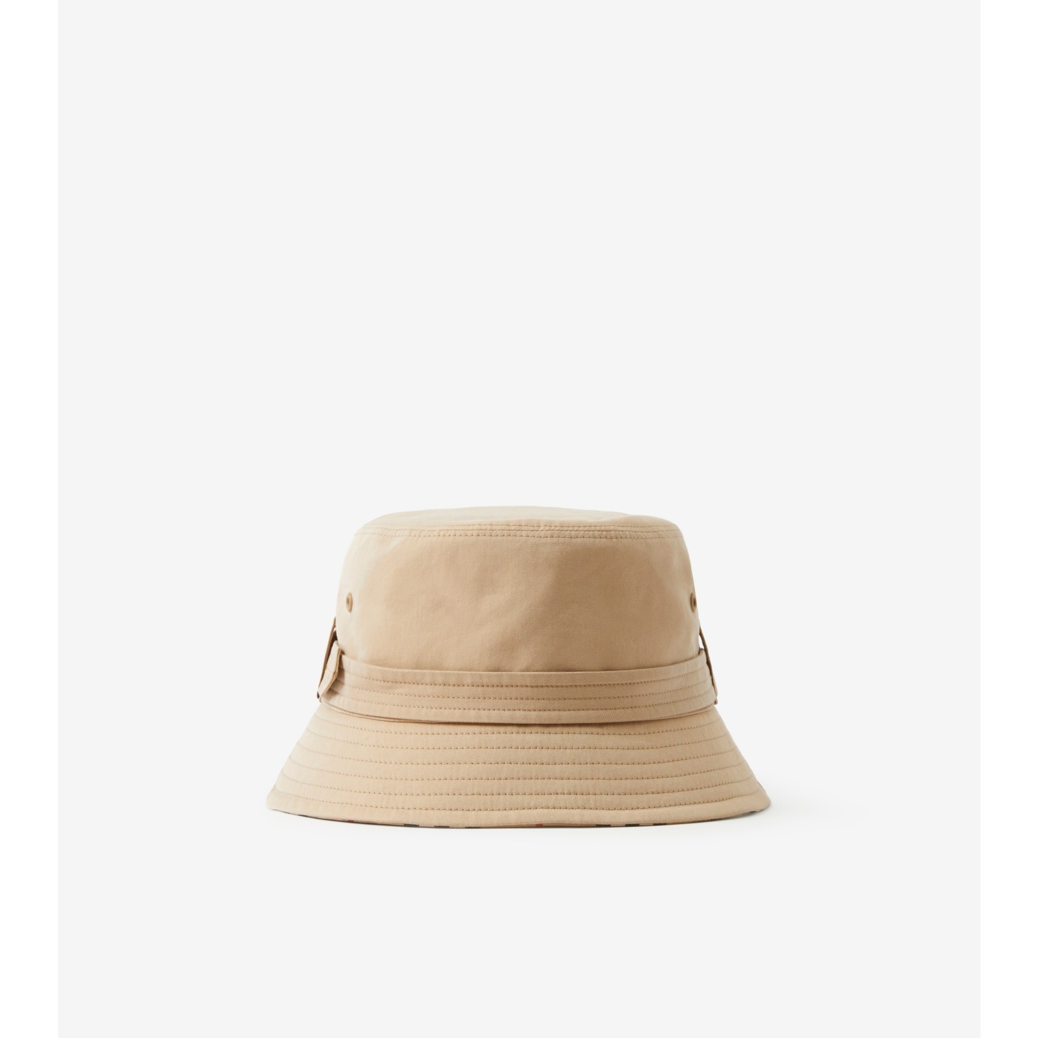 Cotton Gabardine Belted Bucket Hat in Honey beige - Women | Burberry ...