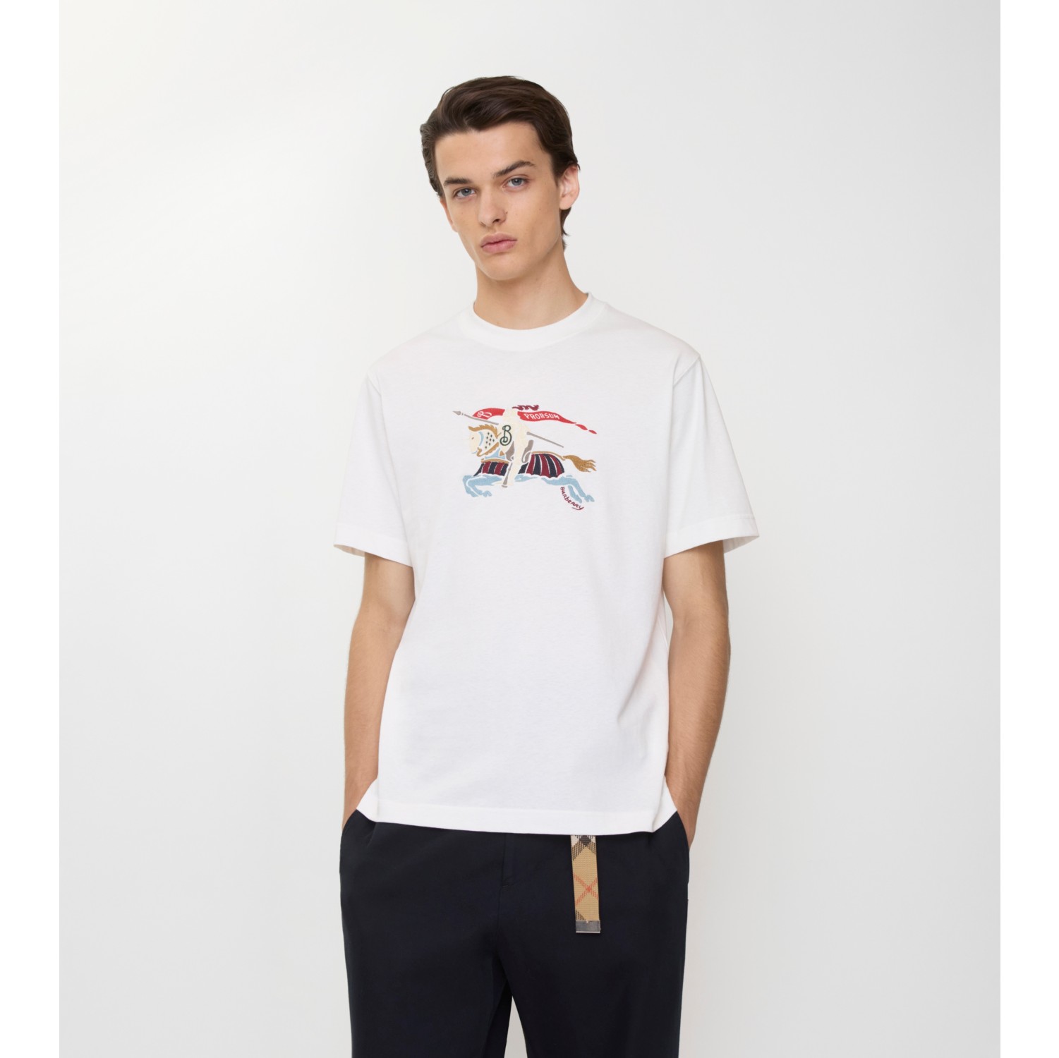 EKD Cotton T-shirt in Chalk white - Men | Burberry® Official