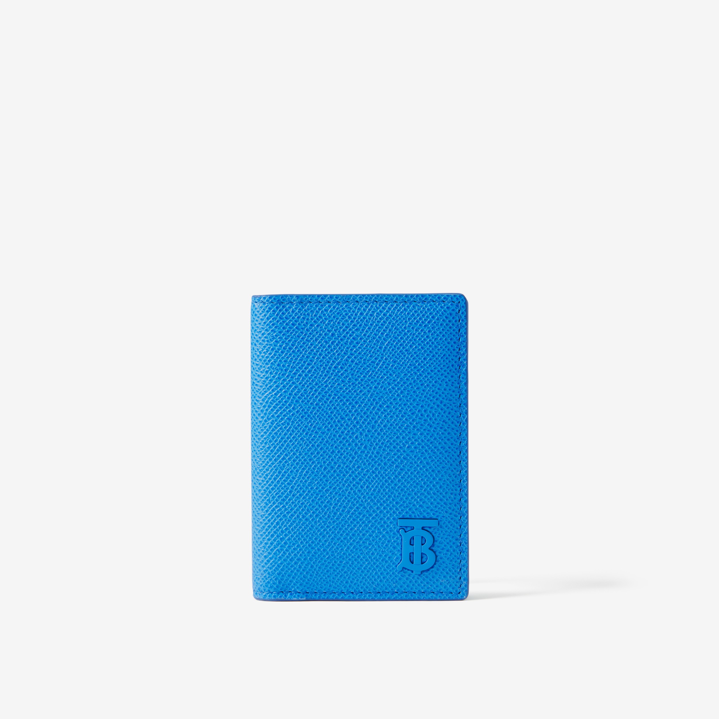 Grainy Leather TB Folding Card Case in Vivid Blue - Men | Burberry® Official - 1