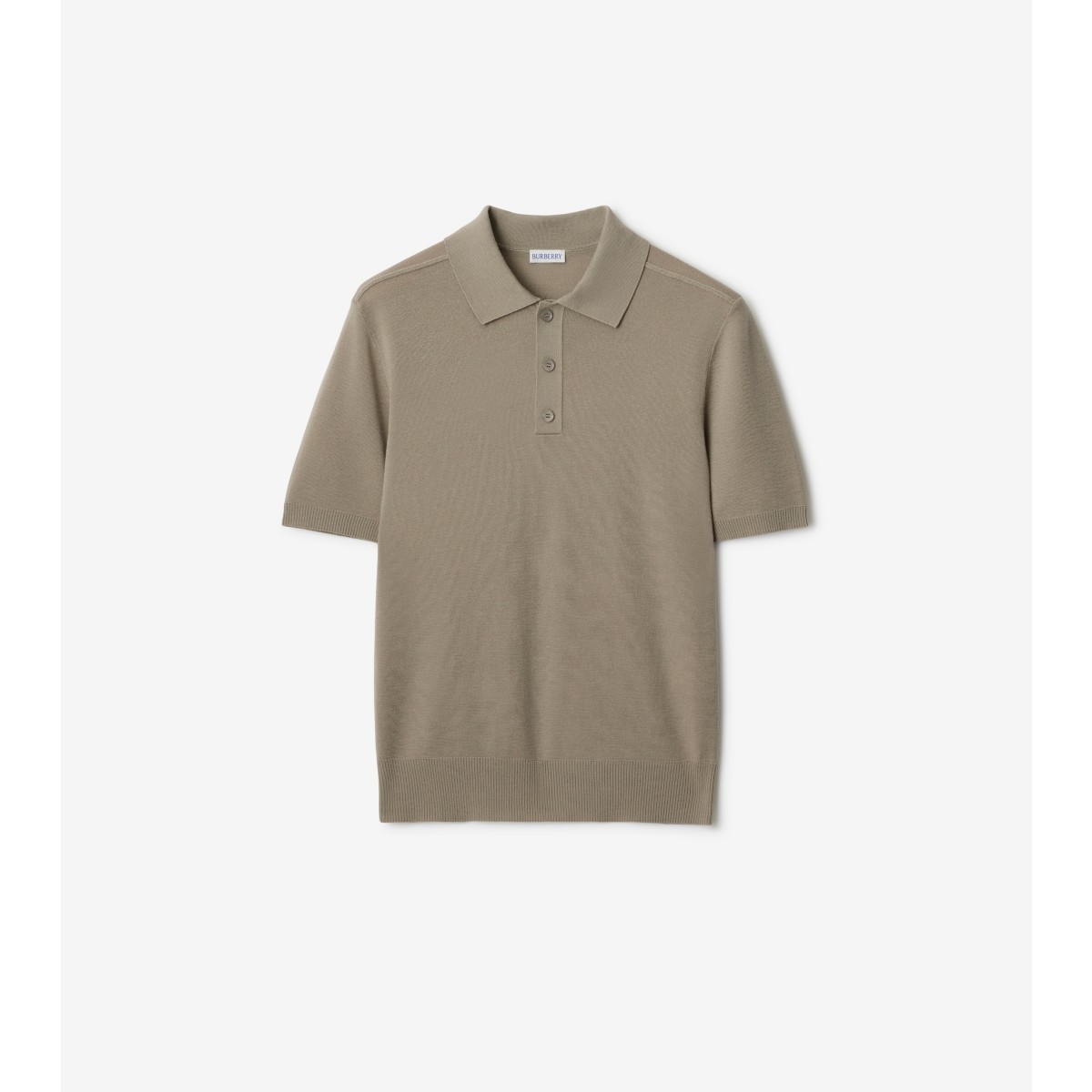 Burberry B Crest-embroidered Polo Shirt In Quill