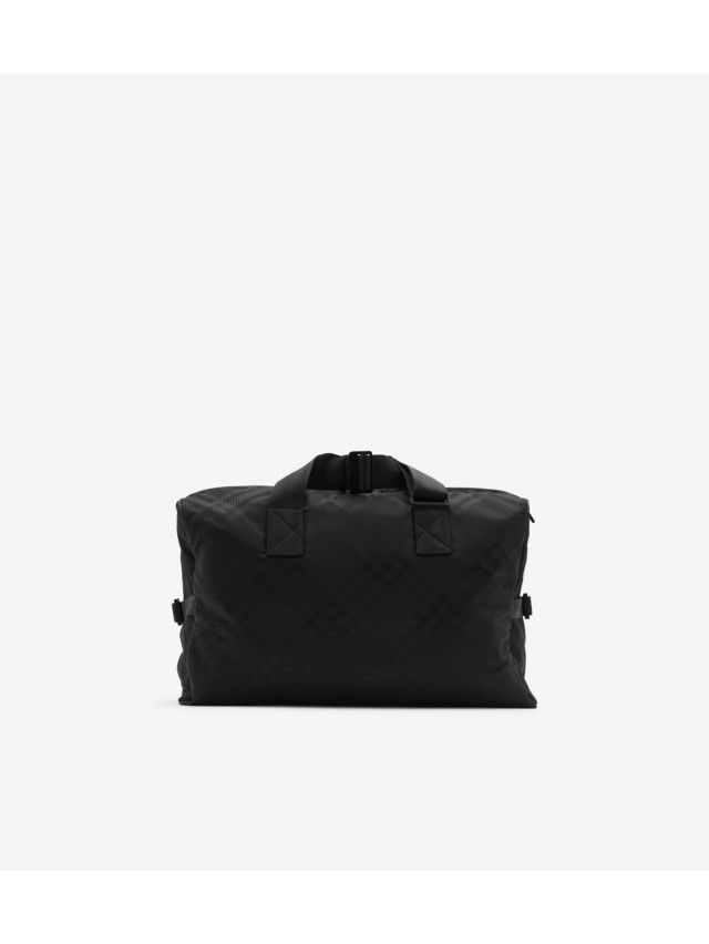 Large Shield Duffle Bag in Black Men Burberry Official