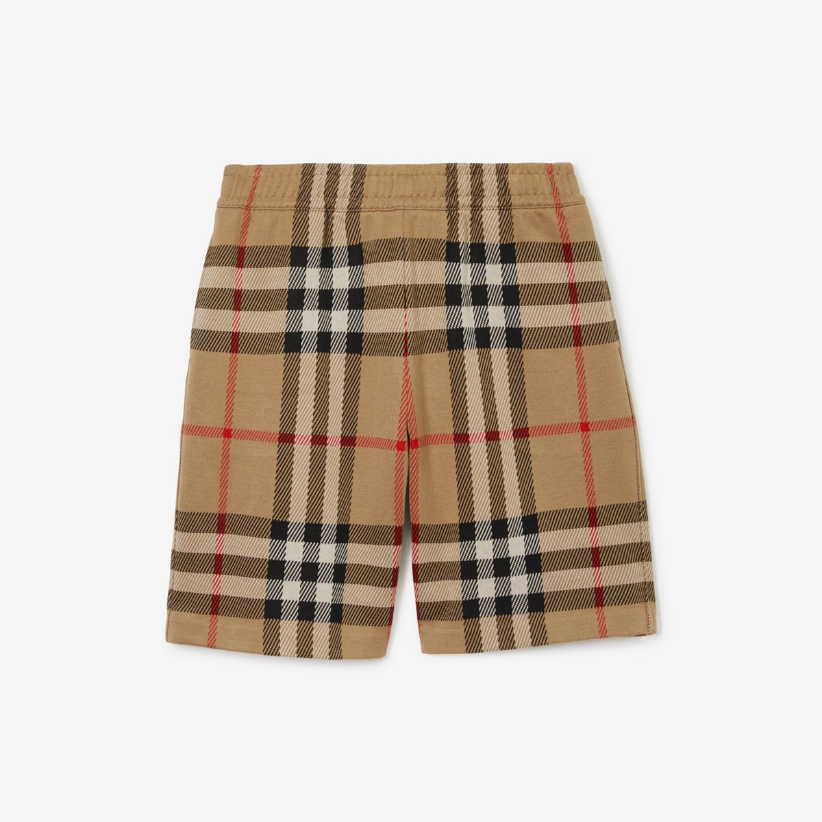 Shop Burberry Check Cotton Shorts In Archive Beige