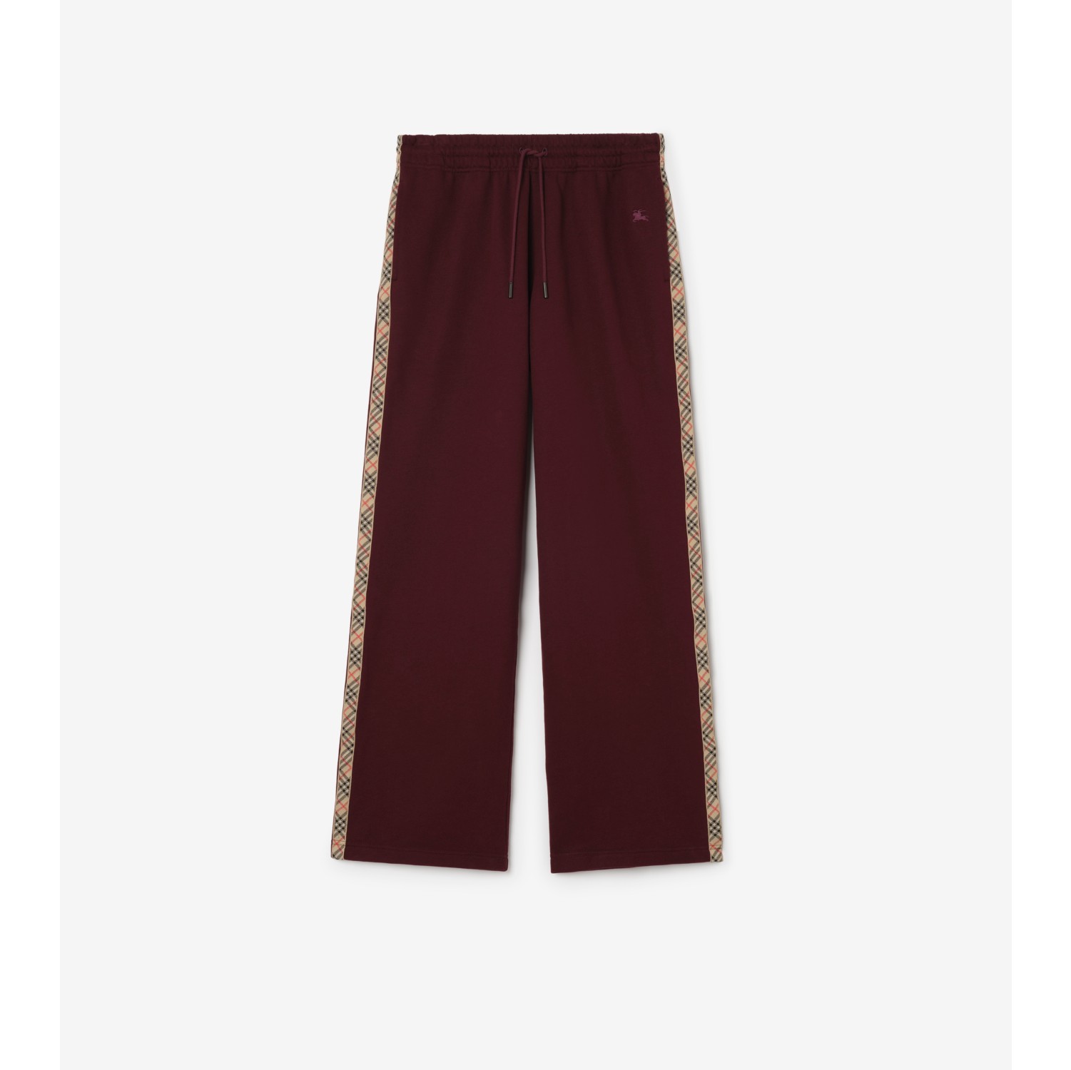 Pantaloni sportivi in cotone con finiture Check