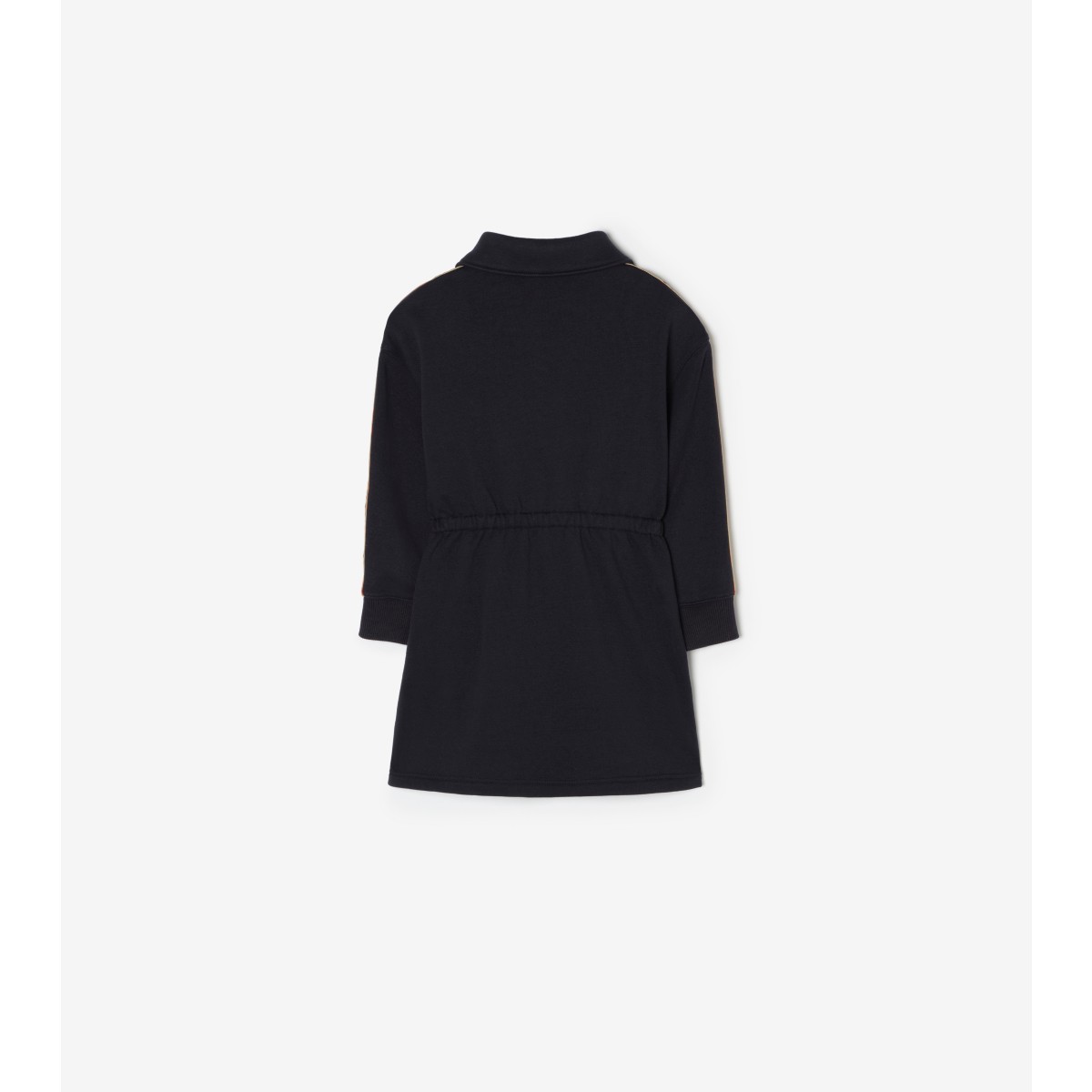  Check Trim Cotton Polo Shirt Dress