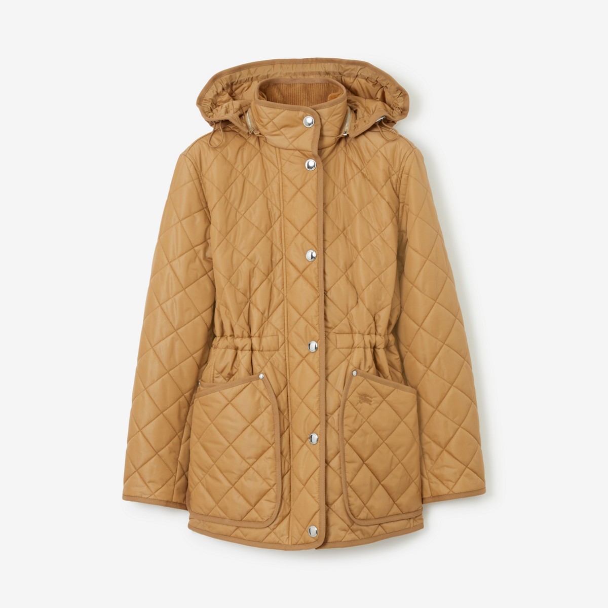 Burberry Diamond Quilted Nylon Jacket In Archive Beige