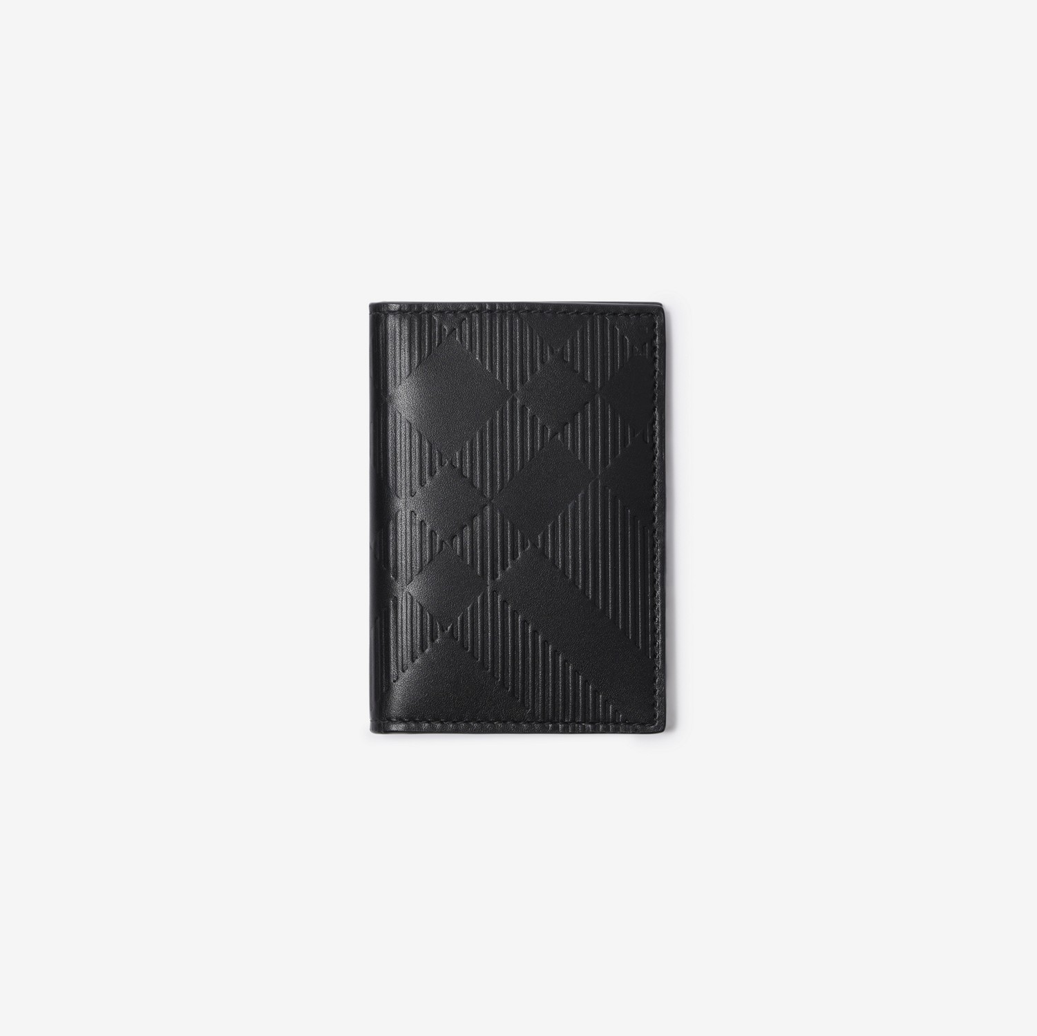 Check Folding Card Case in Black - Men | Burberry® Official
