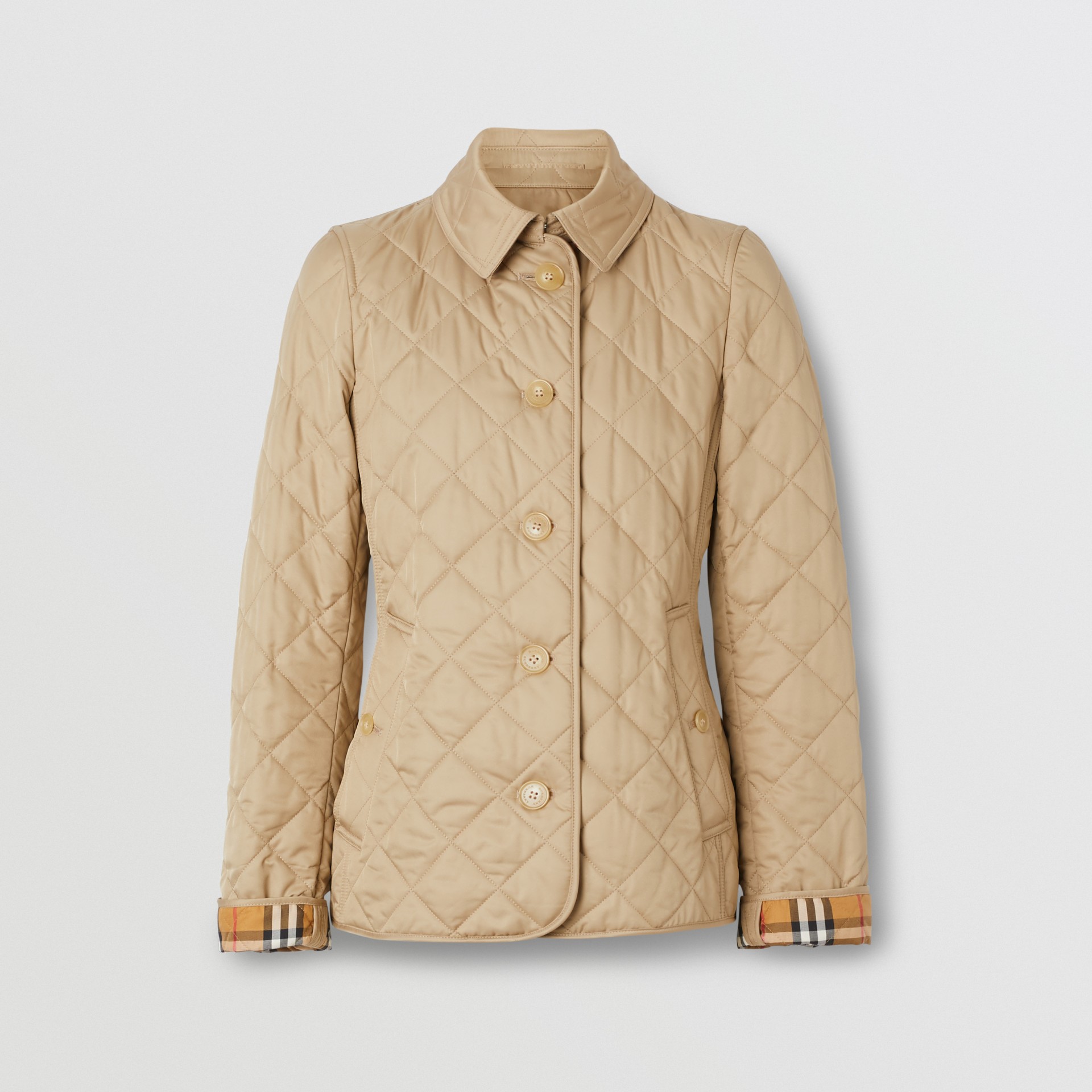 Diamond Quilted Jacket in Canvas - Women | Burberry United States