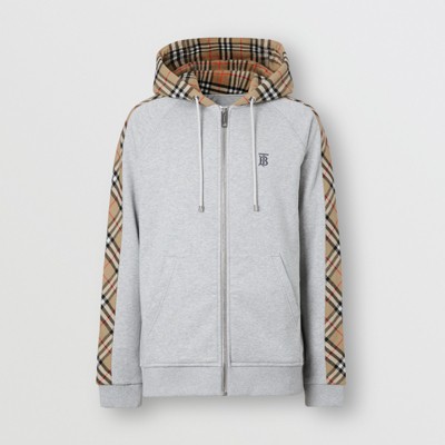 burberry check hoodie