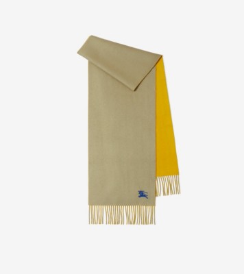 Reversible Cashmere Scarf in Hunter/pear