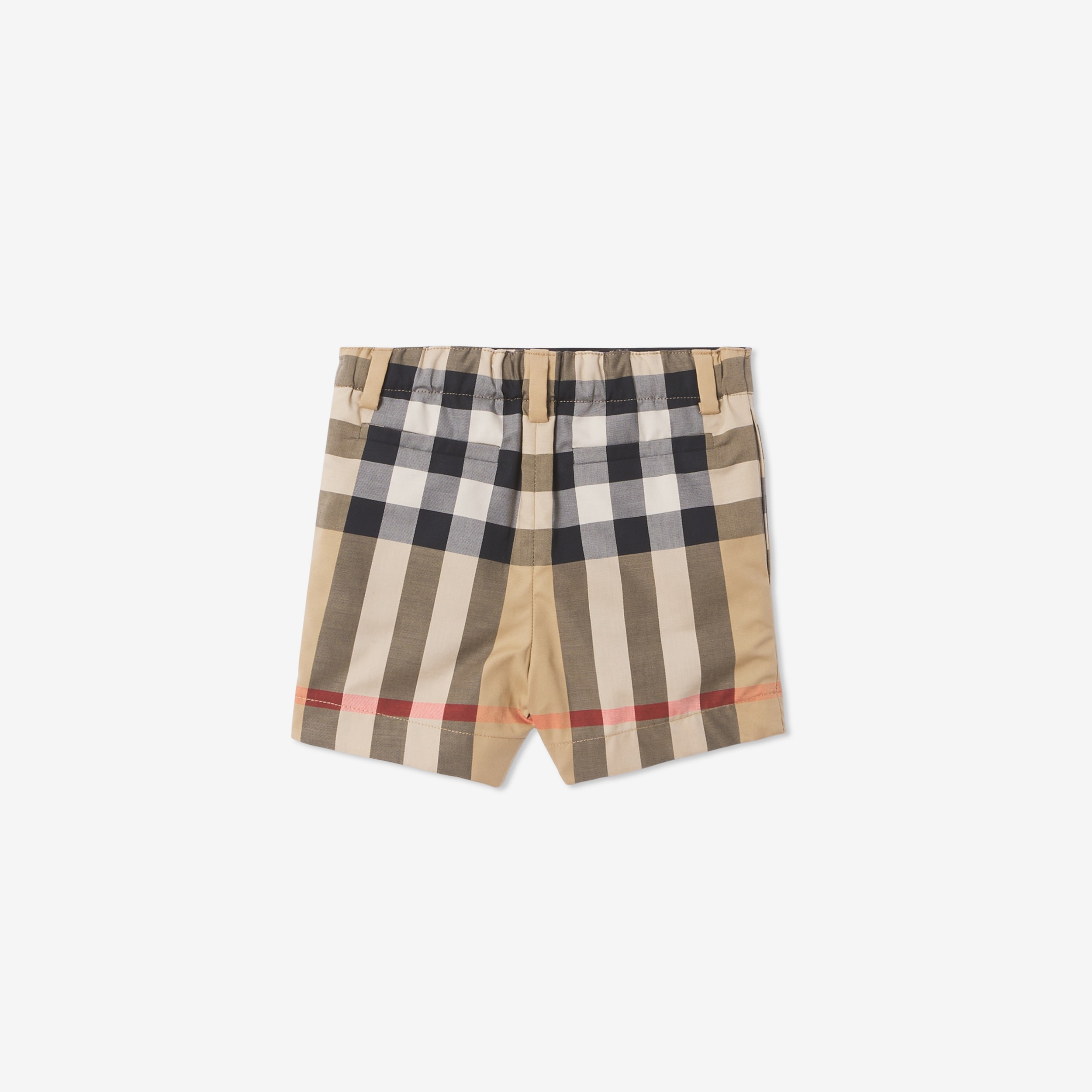 Check Stretch Cotton Tailored Shorts in Archive Beige - Children | Burberry® Official - 2