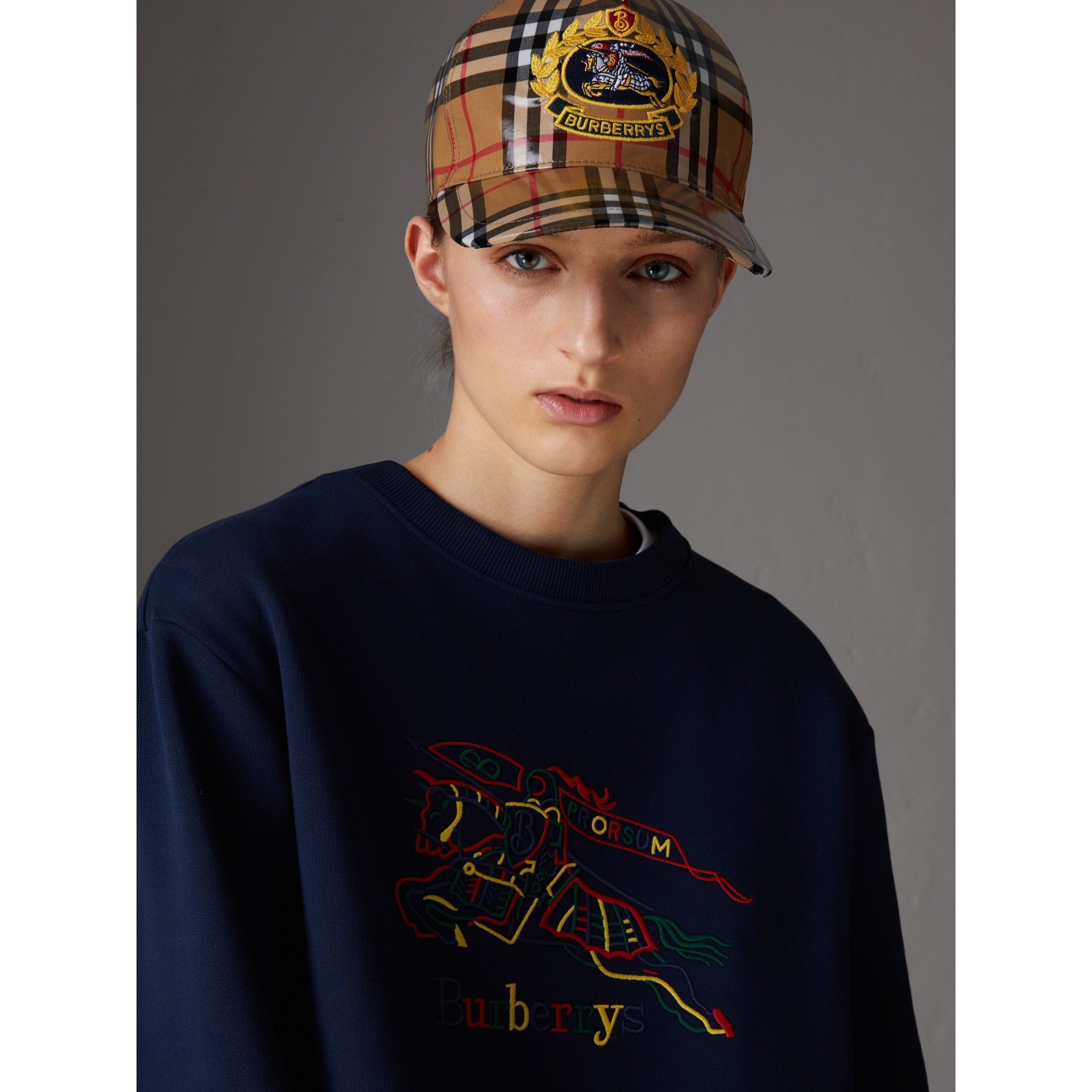 BURBERRY Archive Logo Coated Vintage Check Baseball Cap