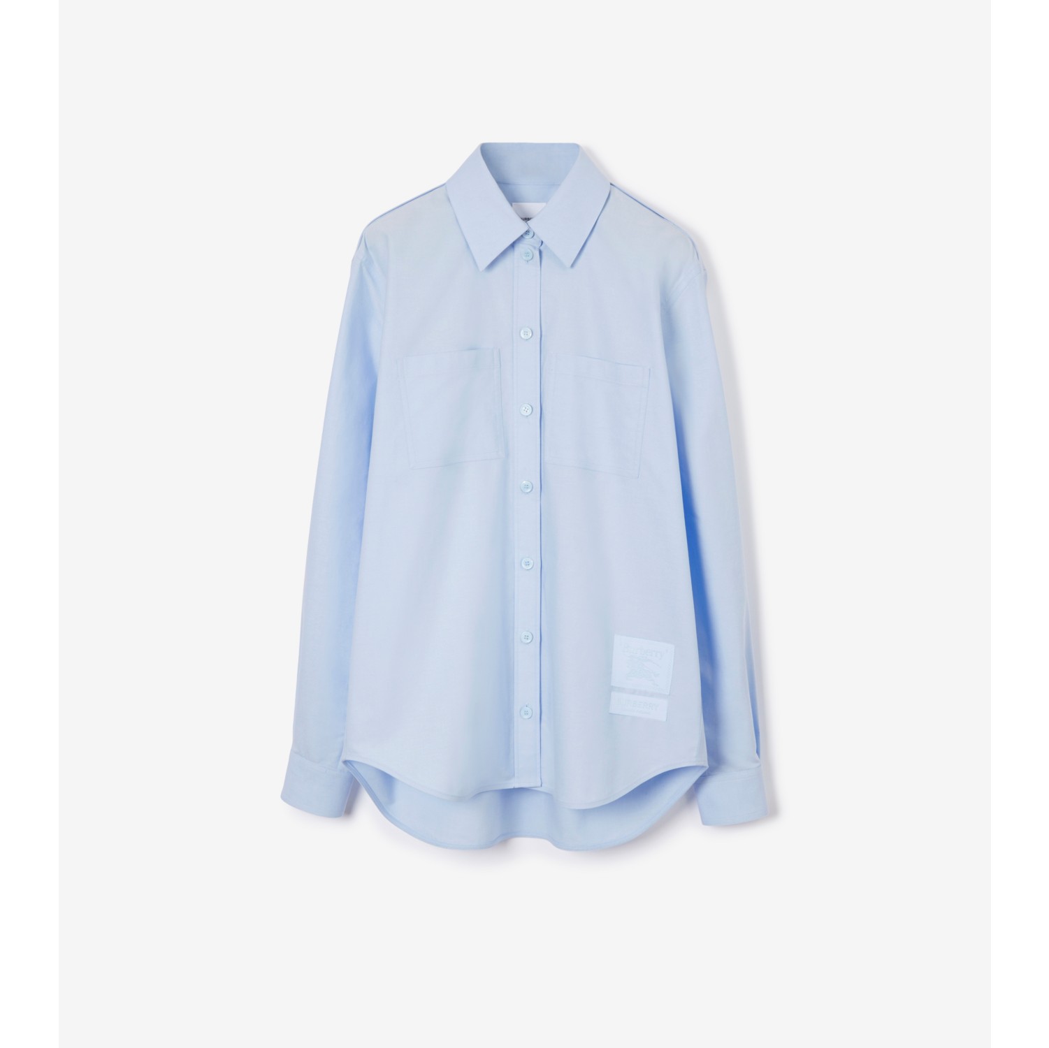 Cotton Oxford Shirt in Pale blue - Women